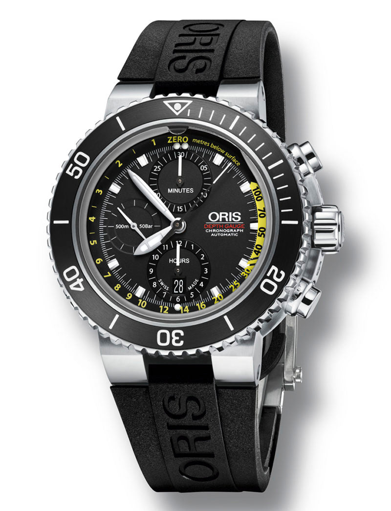 Oris Diving Aquis Depth Gauge Chronograph - 01-774-7708-4154-RS