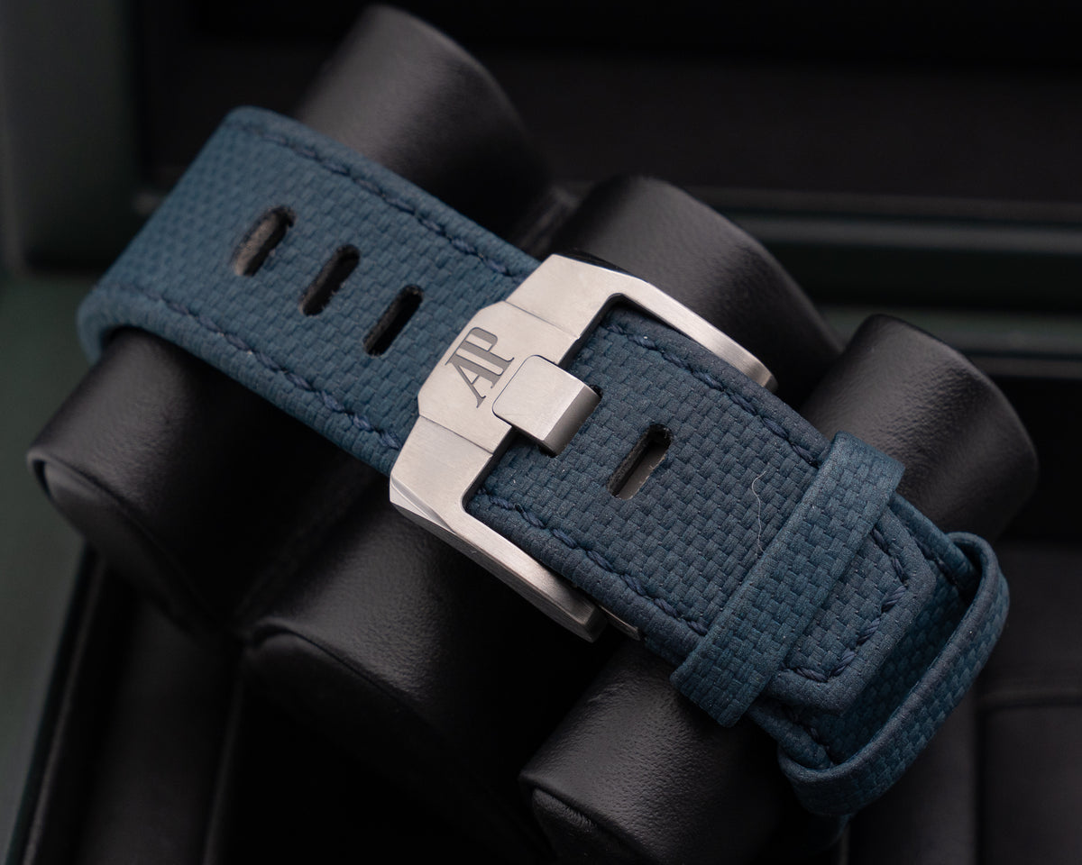 Audemars Piguet Royal Oak Offshore Chronograph 43mm 26420CD.OO.A029VE.01 Blue Ceramic Blue Textile strap