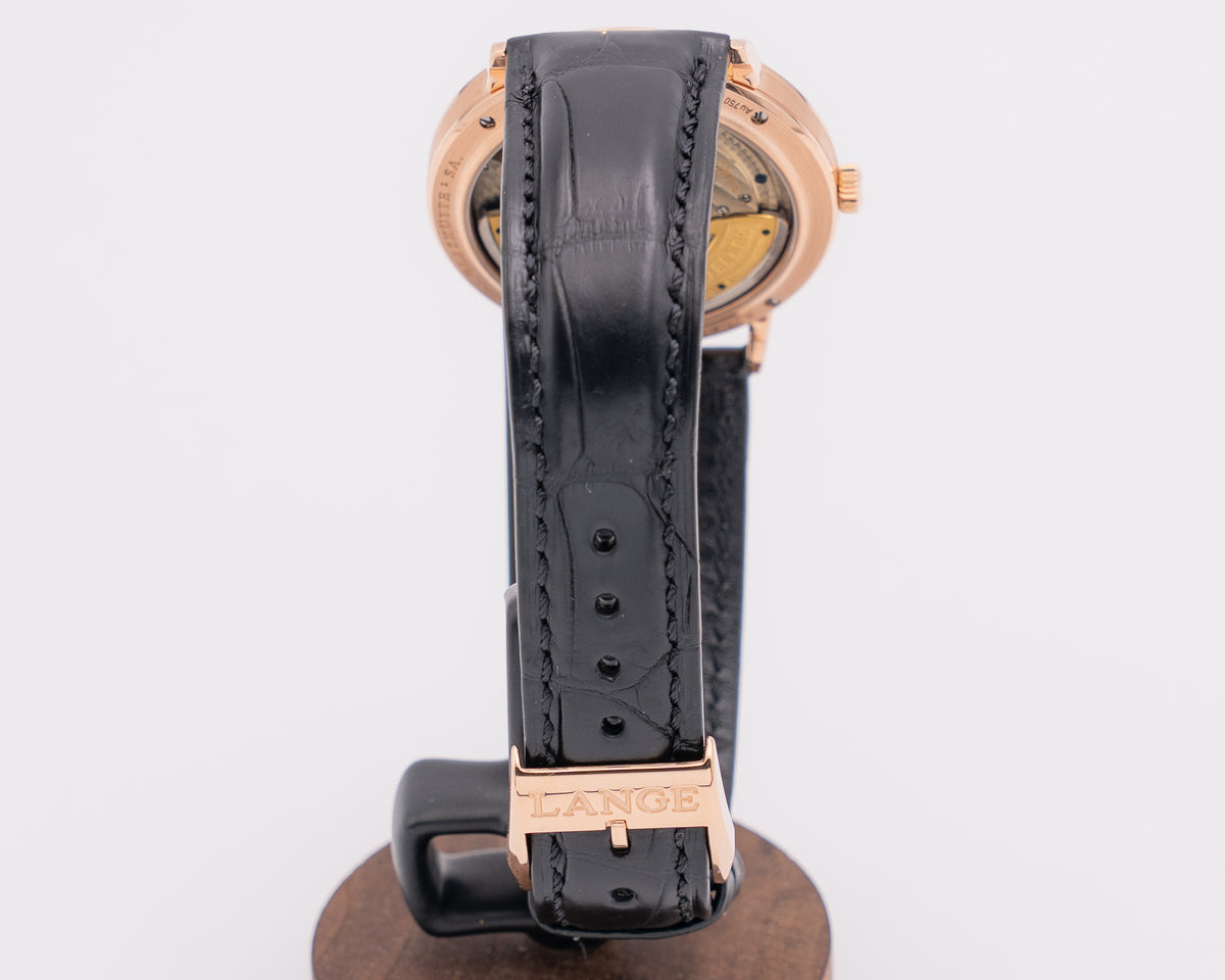 A. Lange & Söhne Saxonia 38,5mm automatic 380.033 Rose Gold White Dial 2015