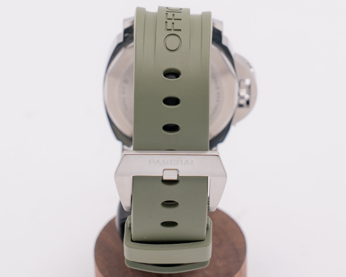 Panerai Luminor Base 44mm PAM01087 White Dial Green Strap 2026