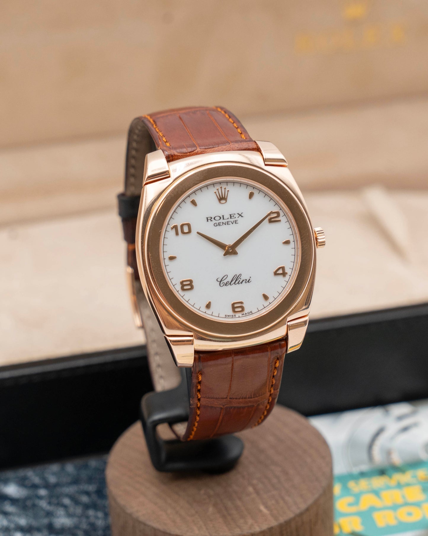 2024 CPO Rolex Cellinin Cestello 36mm 5330/5 Rose Gold White Dial 2005