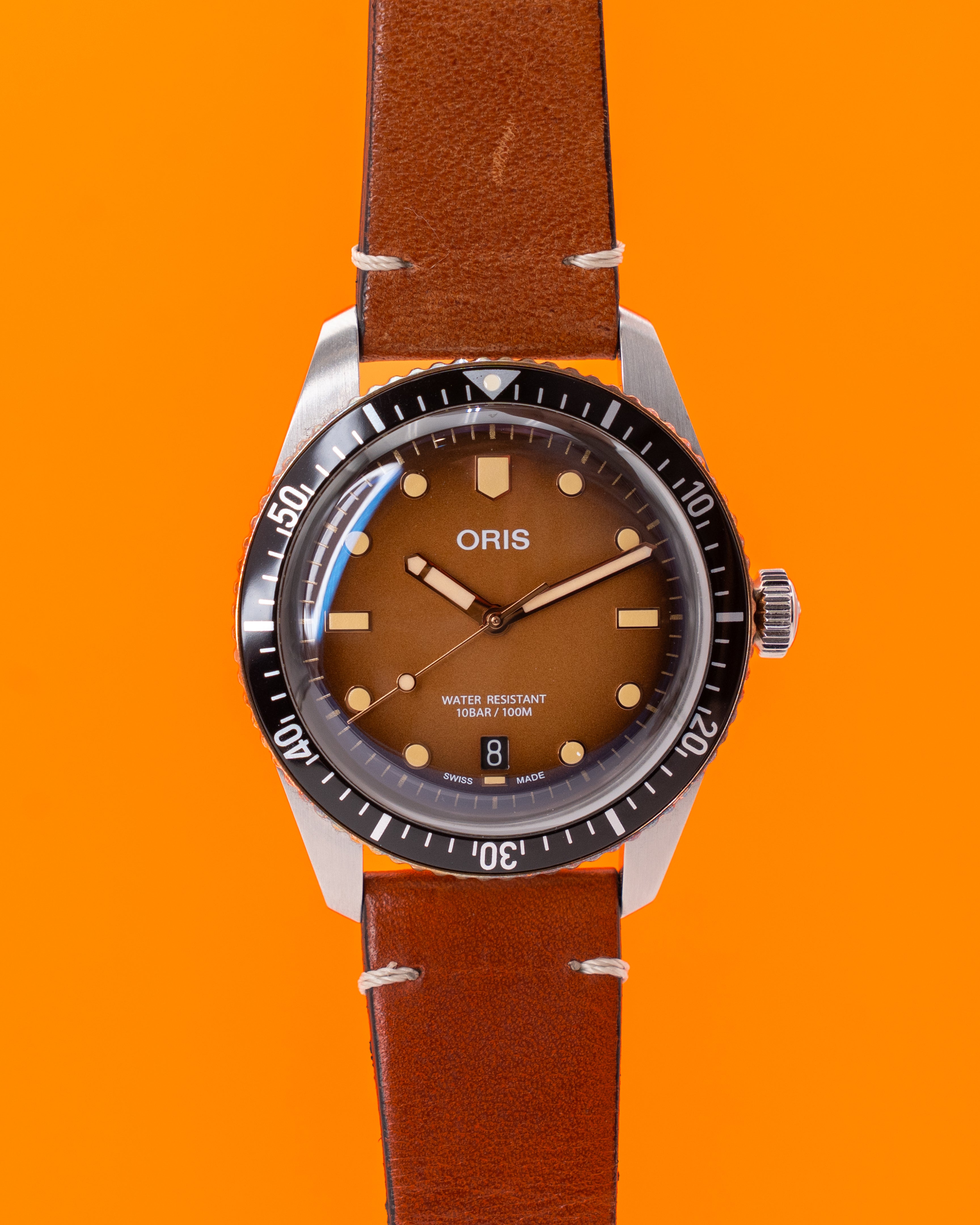 UNWORN Oris Divers Sixty Five 40mm 01 733 7707 4356 Sunset Brown