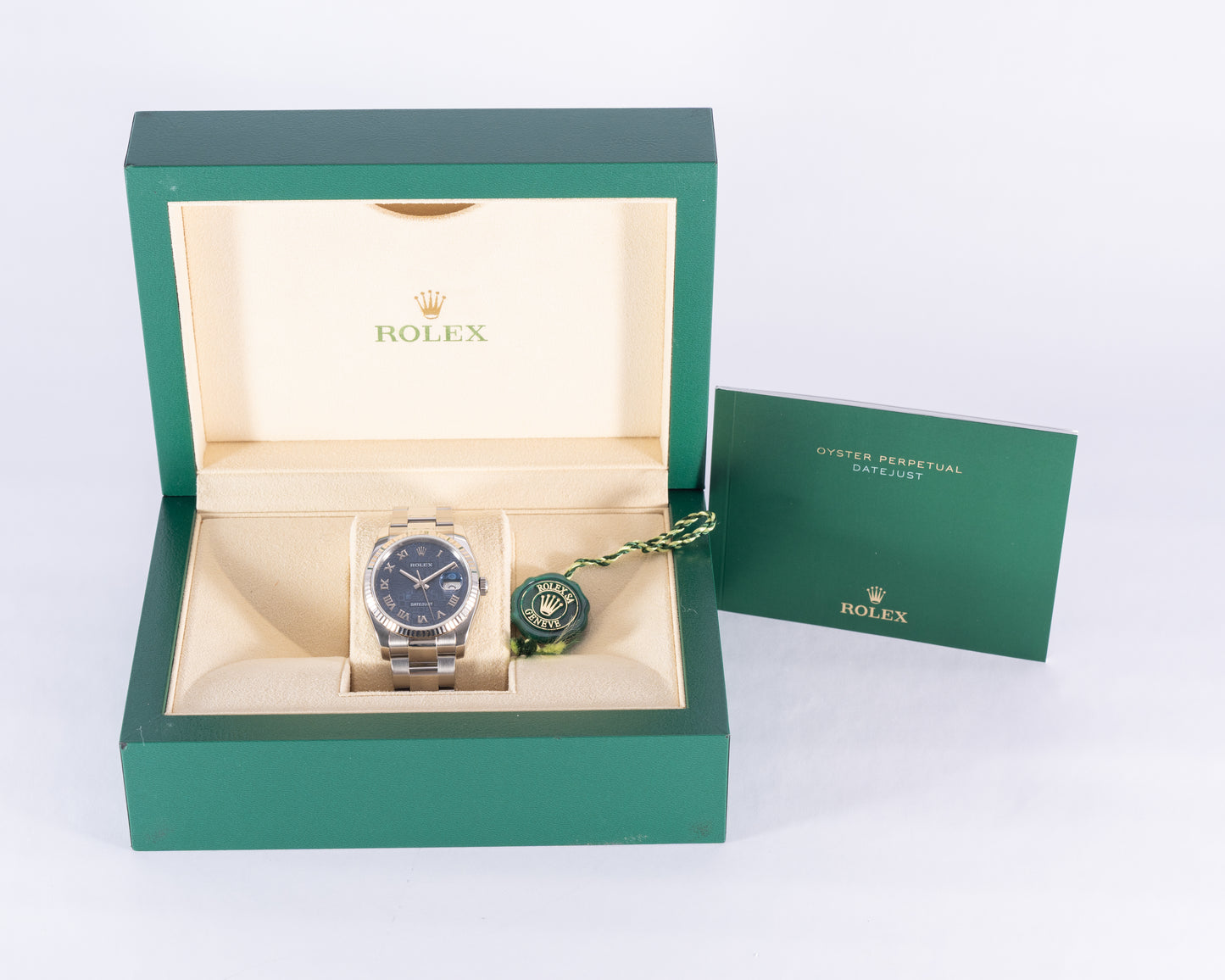 Rolex datejust 36mm 116234 Blue Rolex Motif Roman Dial
