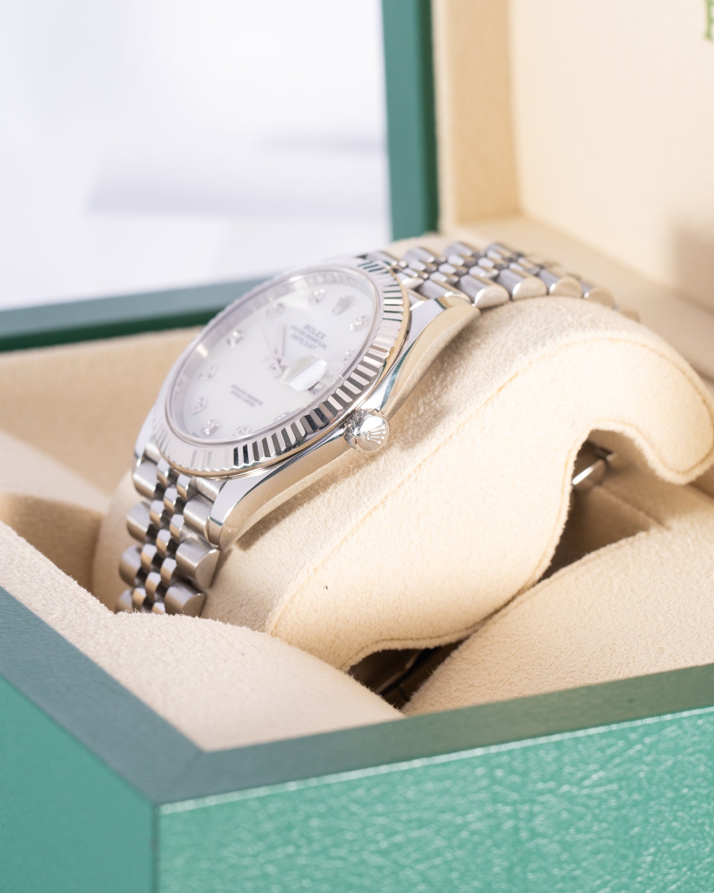 Rolex Datejust 41mm 126334 Mother of Pearl Diamond Dial on Jubilee and Fluted 2018