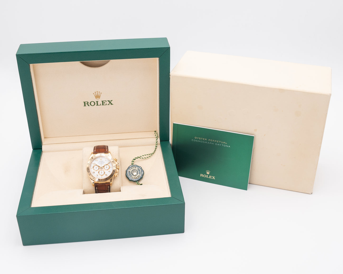 Rolex Cosmograph Daytona 40mm 16518 Yellow Gold White Dial Arabic