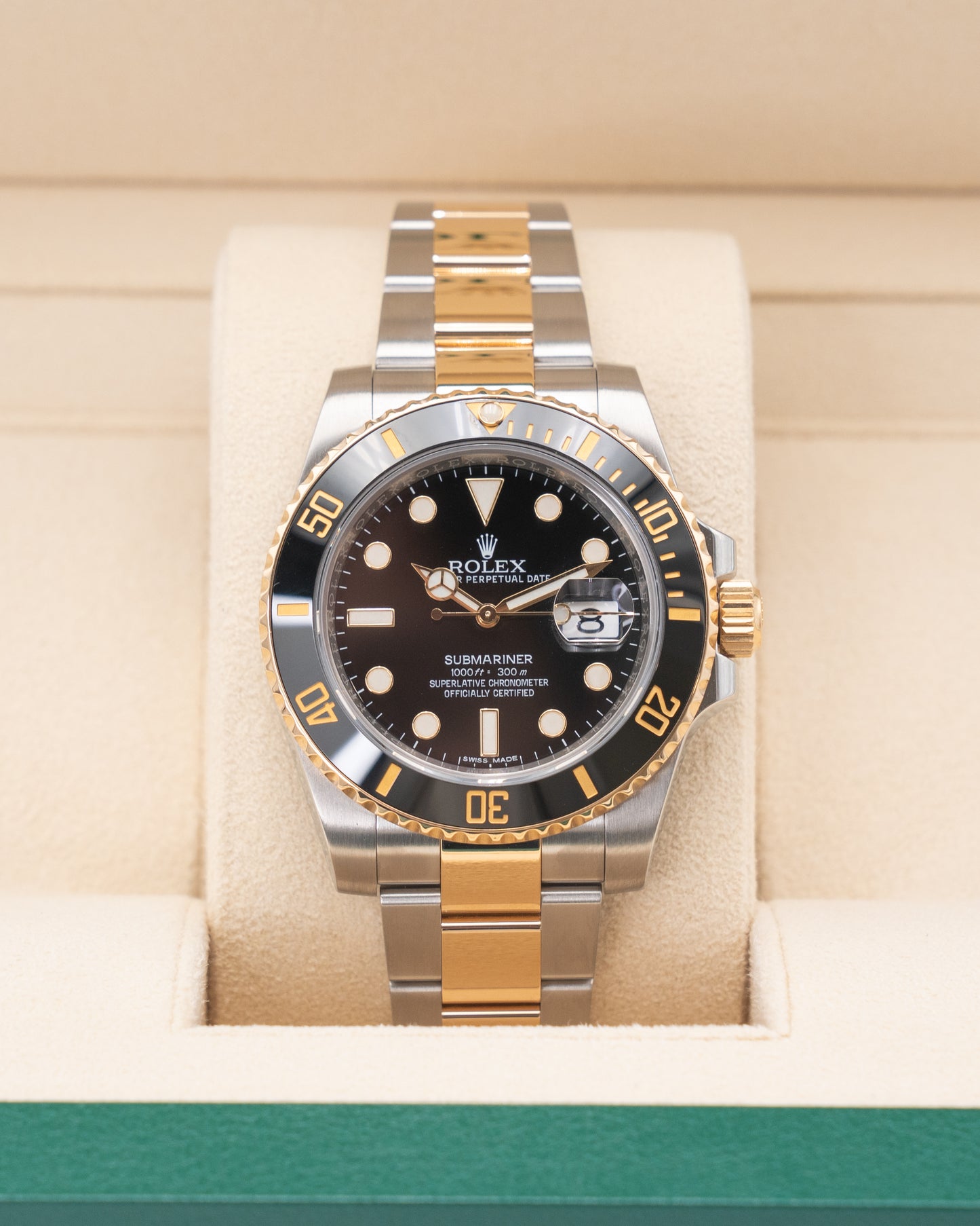 Rolex Submariner 40mm 116613LN Two Tone Yellow Black Ceramic 2017