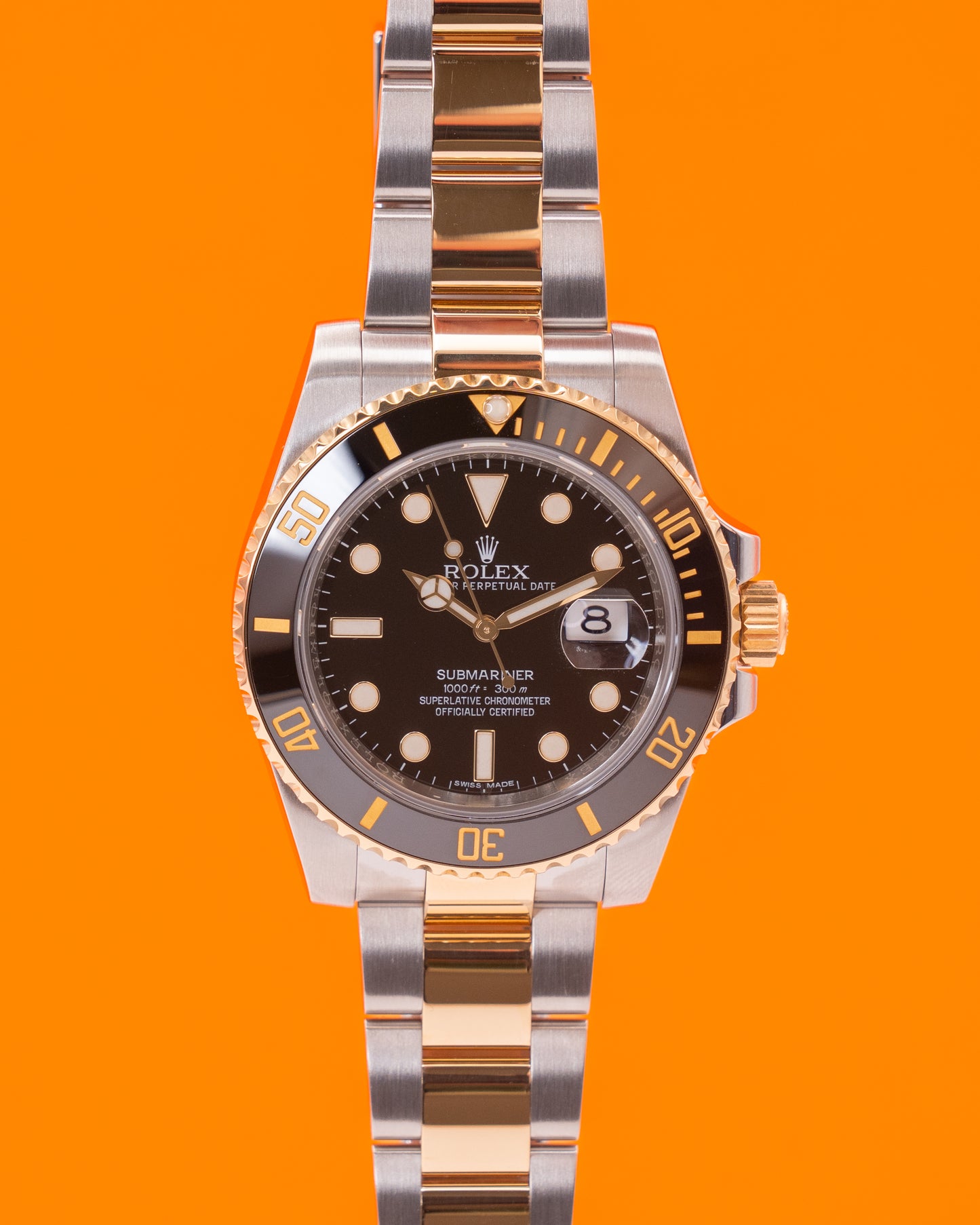 Rolex Submariner 40mm 116613LN Two Tone Yellow Black Ceramic 2017