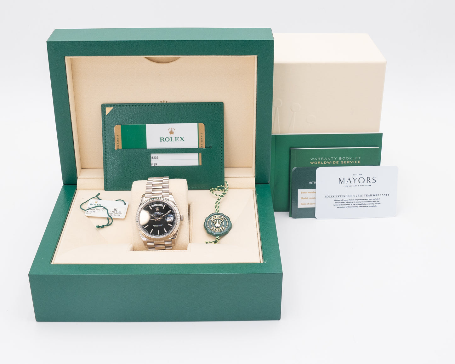 Rolex Day Date 40mm 228239 Black Sunburst President 2015