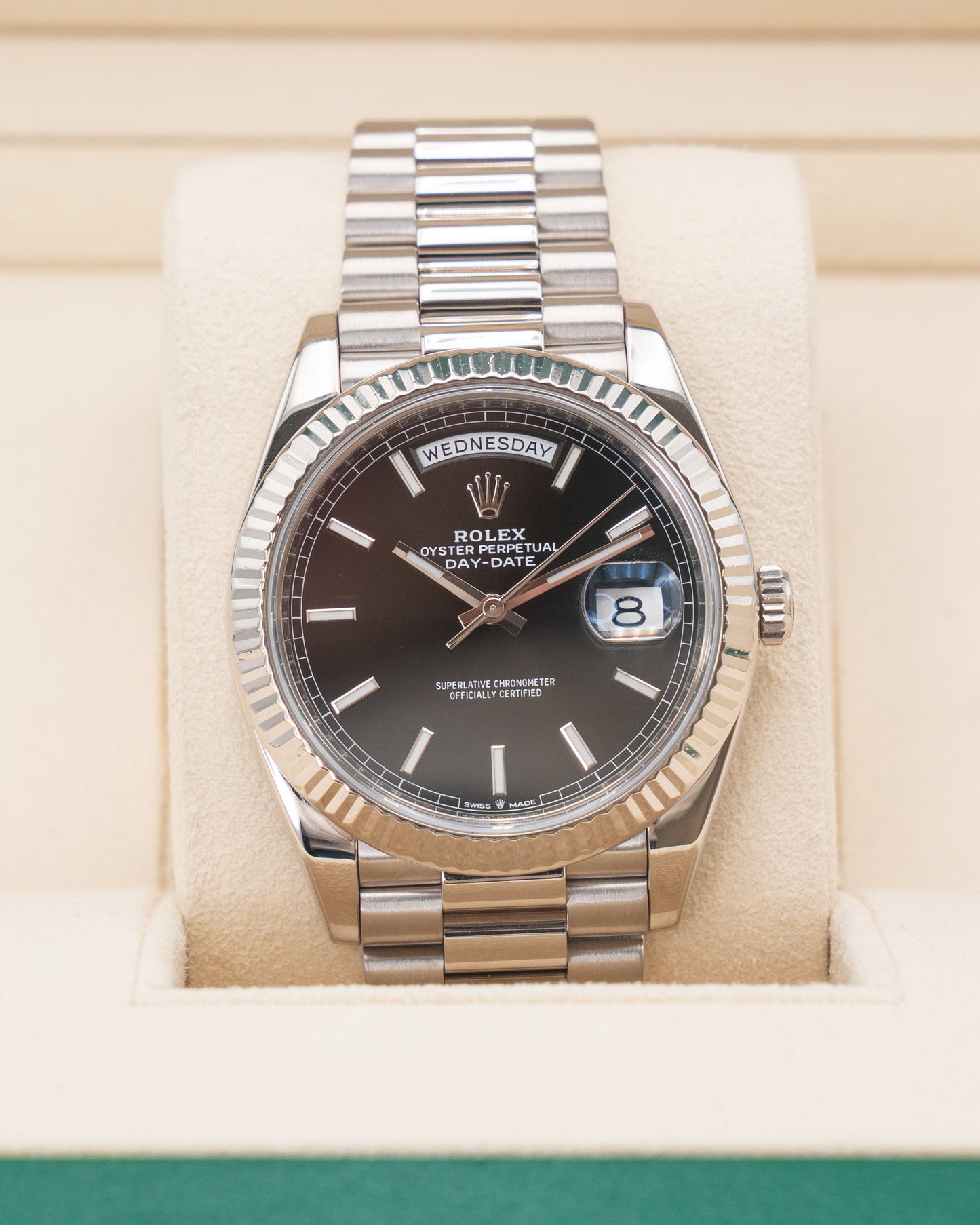 Rolex Day Date 40mm 228239 Black Sunburst President 2015