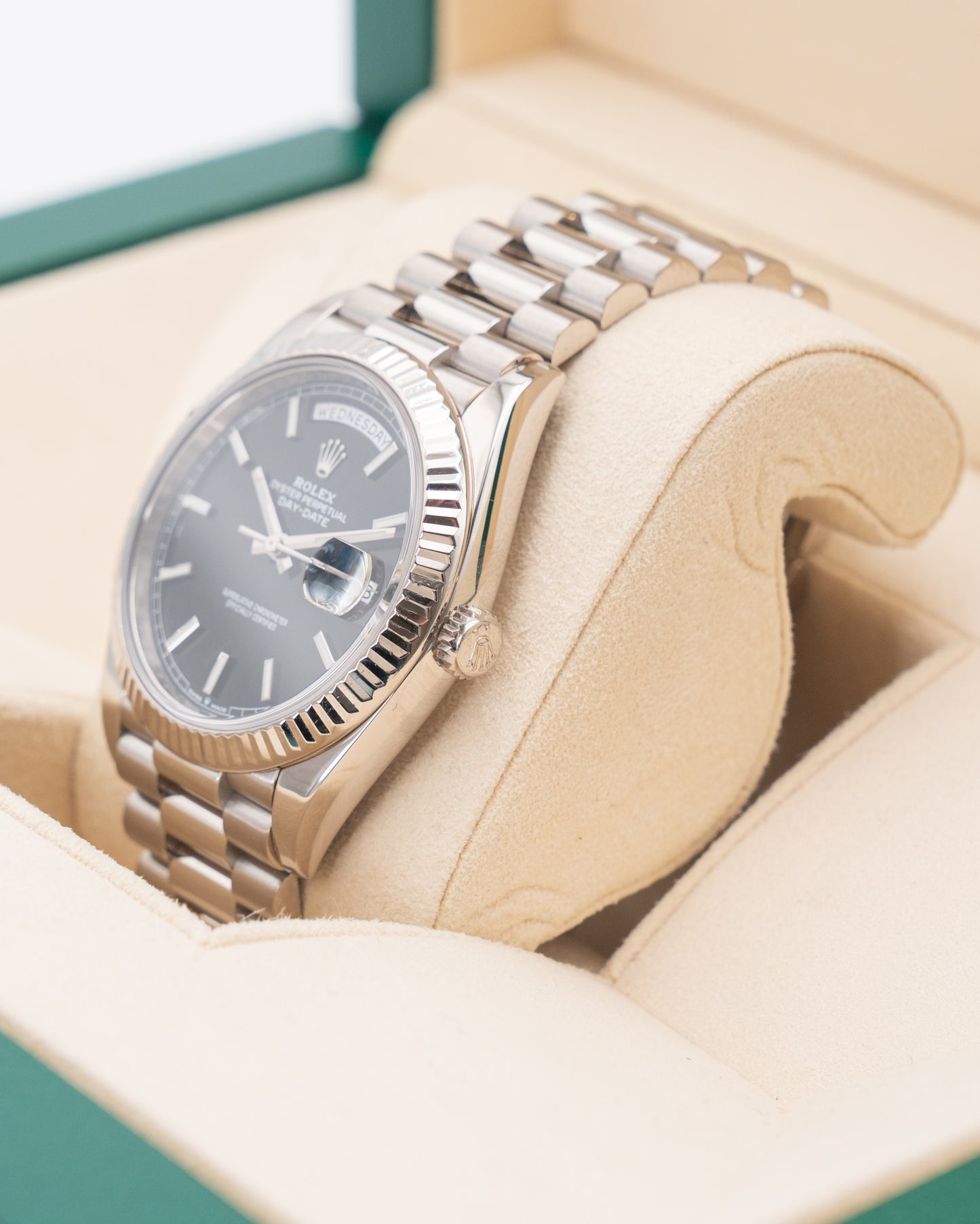Rolex Day Date 40mm 228239 Black Sunburst President 2015