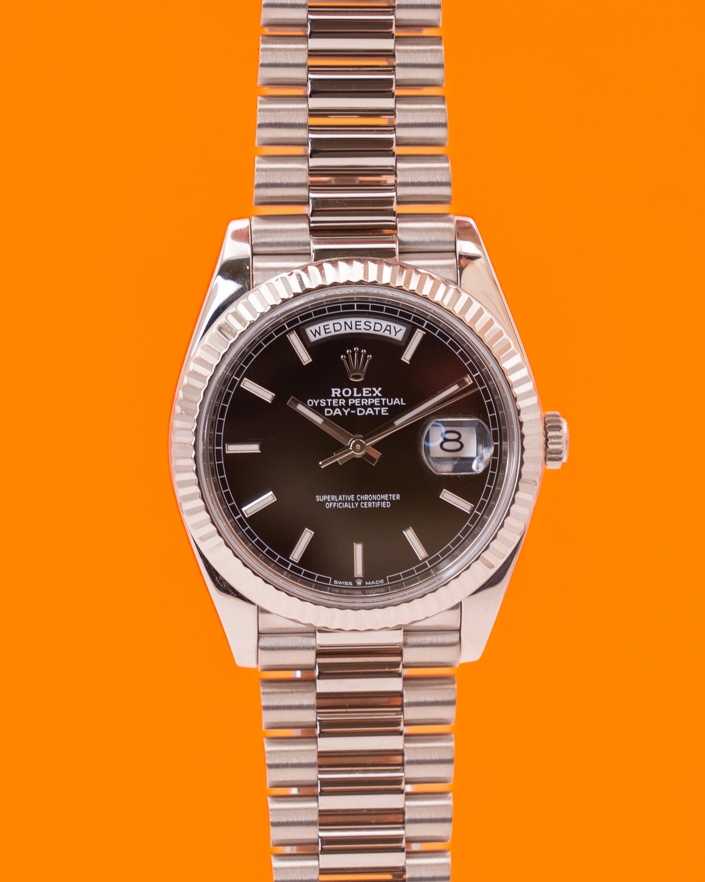 Rolex Day Date 40mm 228239 Black Sunburst President 2015