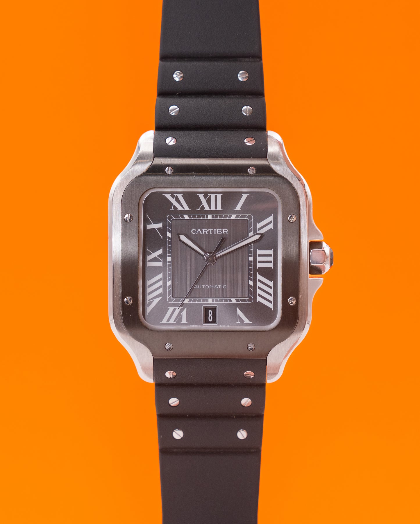 Cartier Santos Large 39.8mm WSSA0037 Gray Dial Ceramic Bezel