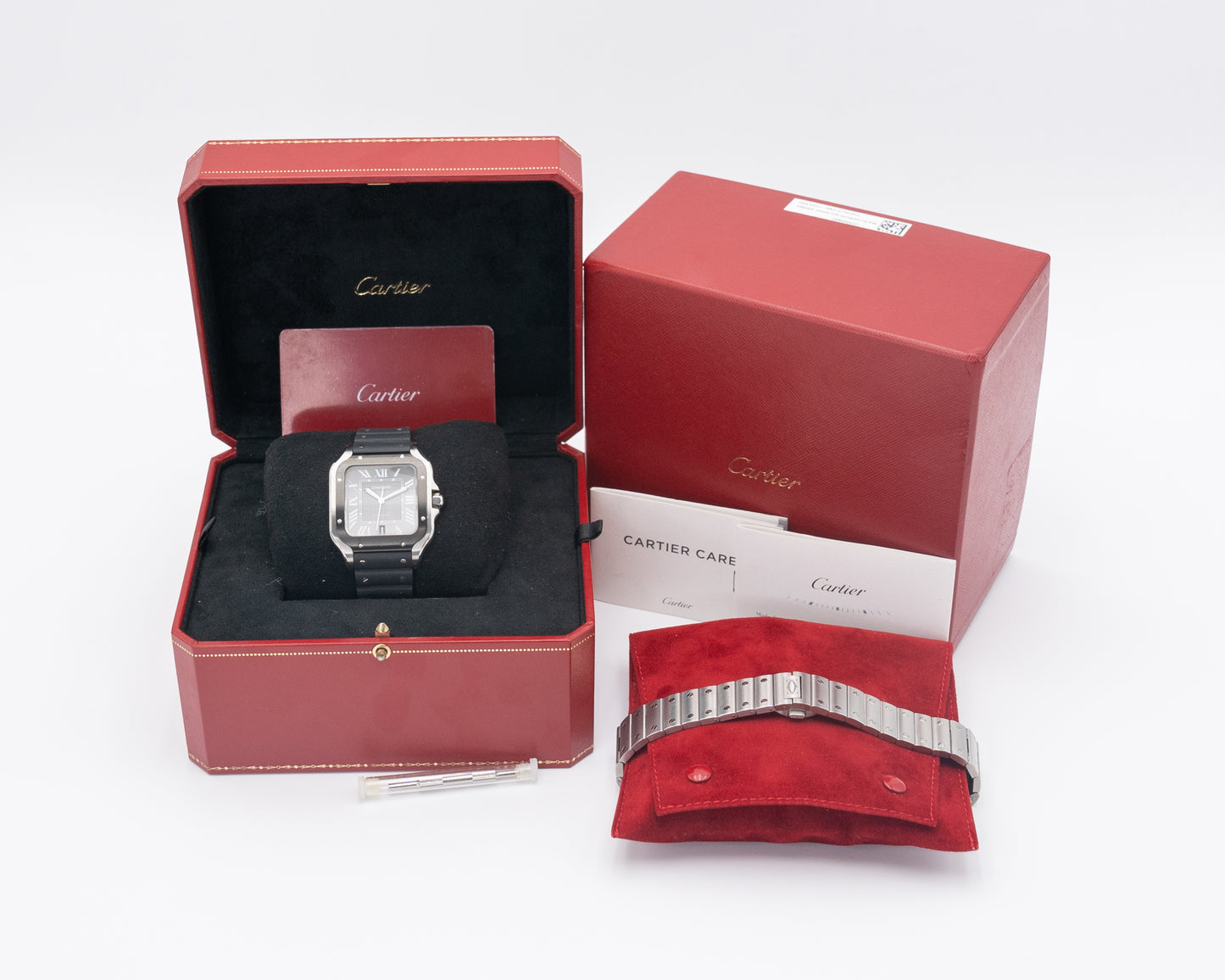 Cartier Santos Large 39.8mm WSSA0037 Gray Dial Ceramic Bezel