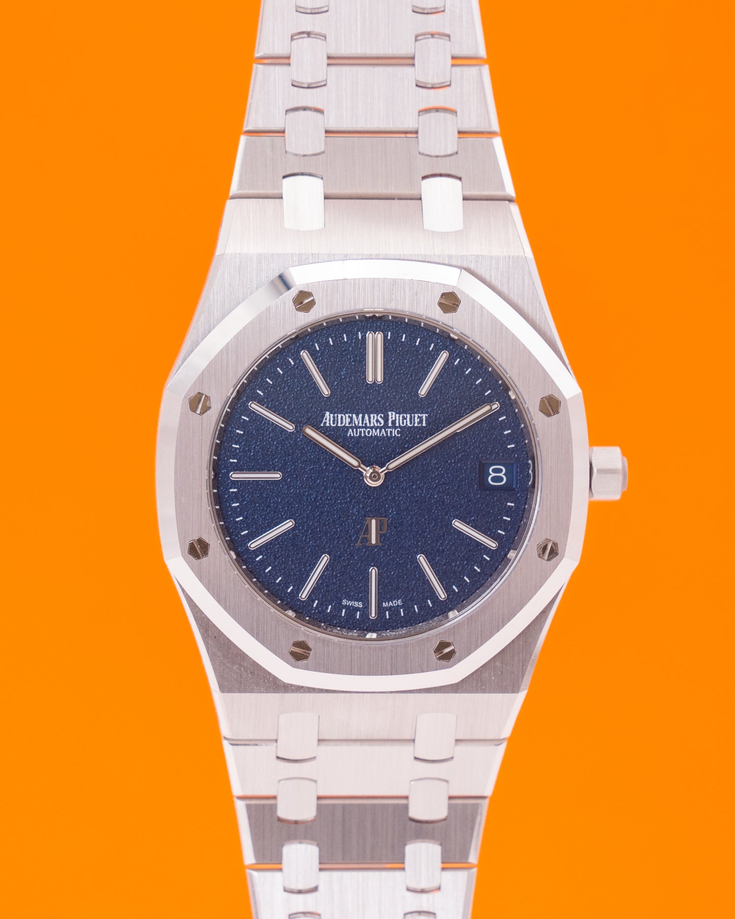 Audemars Piguet Royal Oak "Jumbo" 39mm 16202BC.OO.1240BC.02 White Gold Blue Dial Extra Thin