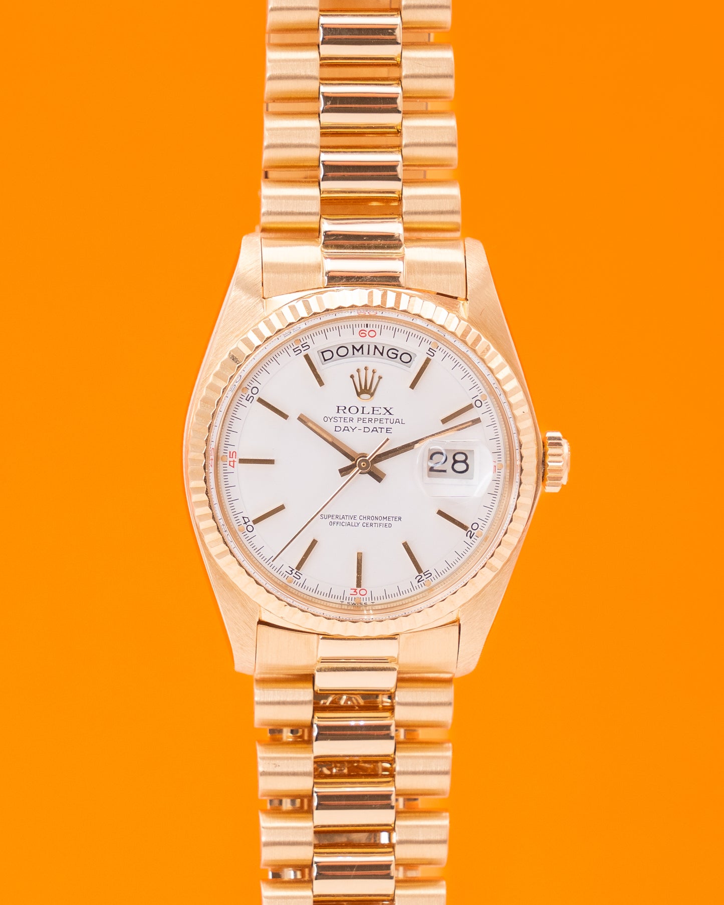 Rolex Day Date 36mm 1803 rare red letter Dial Cal 1556 Dated 1974