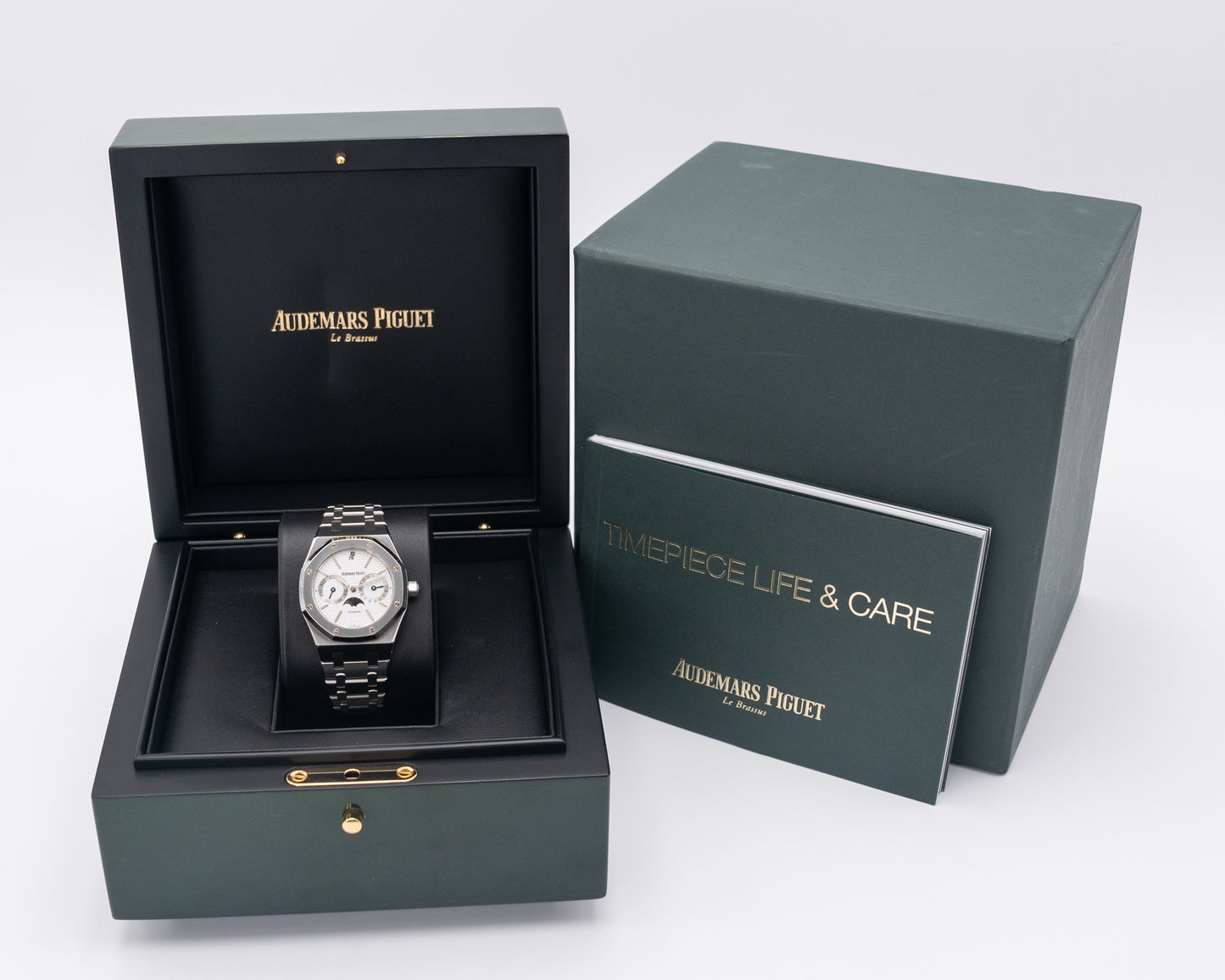 Audemars Piguet Royal Oak "Owl" 36mm 25594ST White Moonphase Day Date E-Serial
