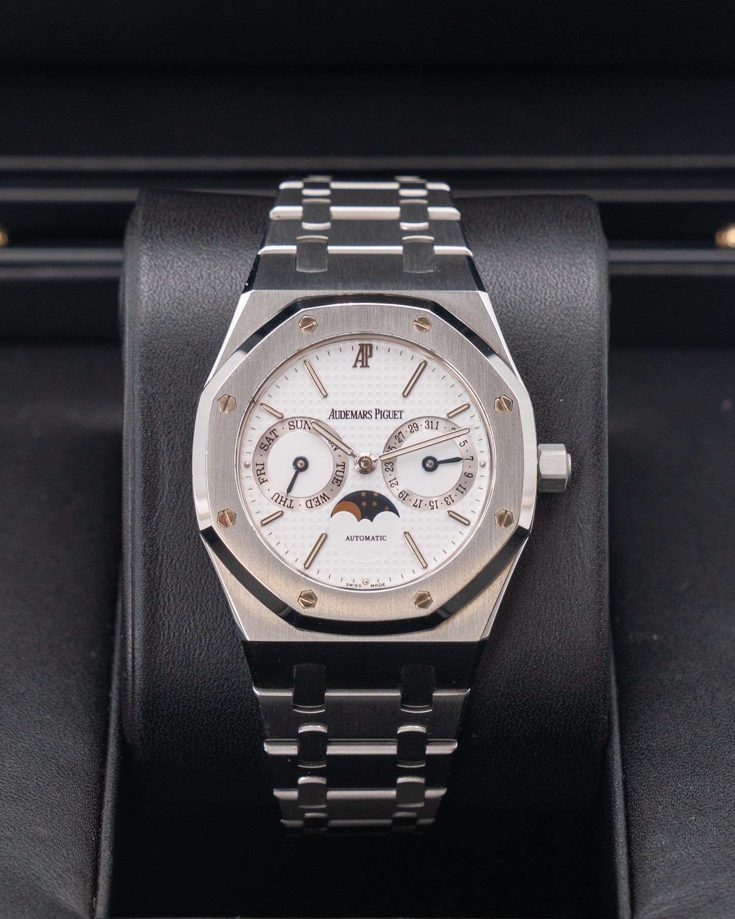 Audemars Piguet Royal Oak "Owl" 36mm 25594ST White Moonphase Day Date E-Serial