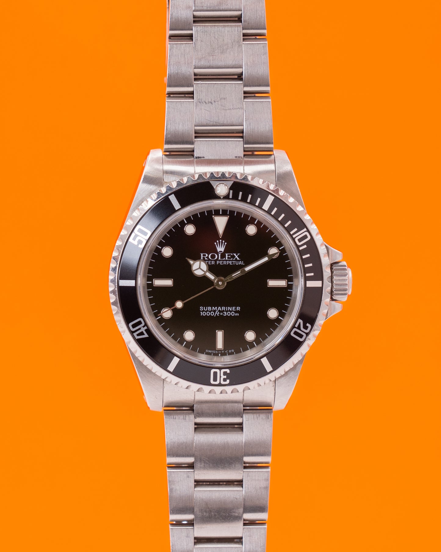 Rolex Submariner No-Date 14060 Black Aluminum Bezel Two Liner X-Serial