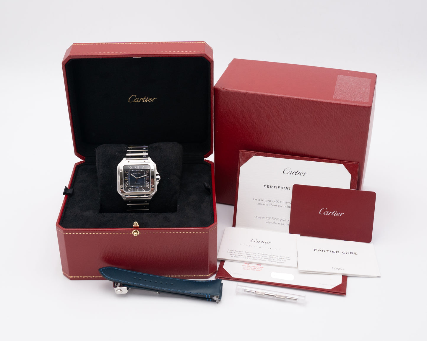 Cartier Santos Large 39.8mm WSSA0030 Blue Dial 2022