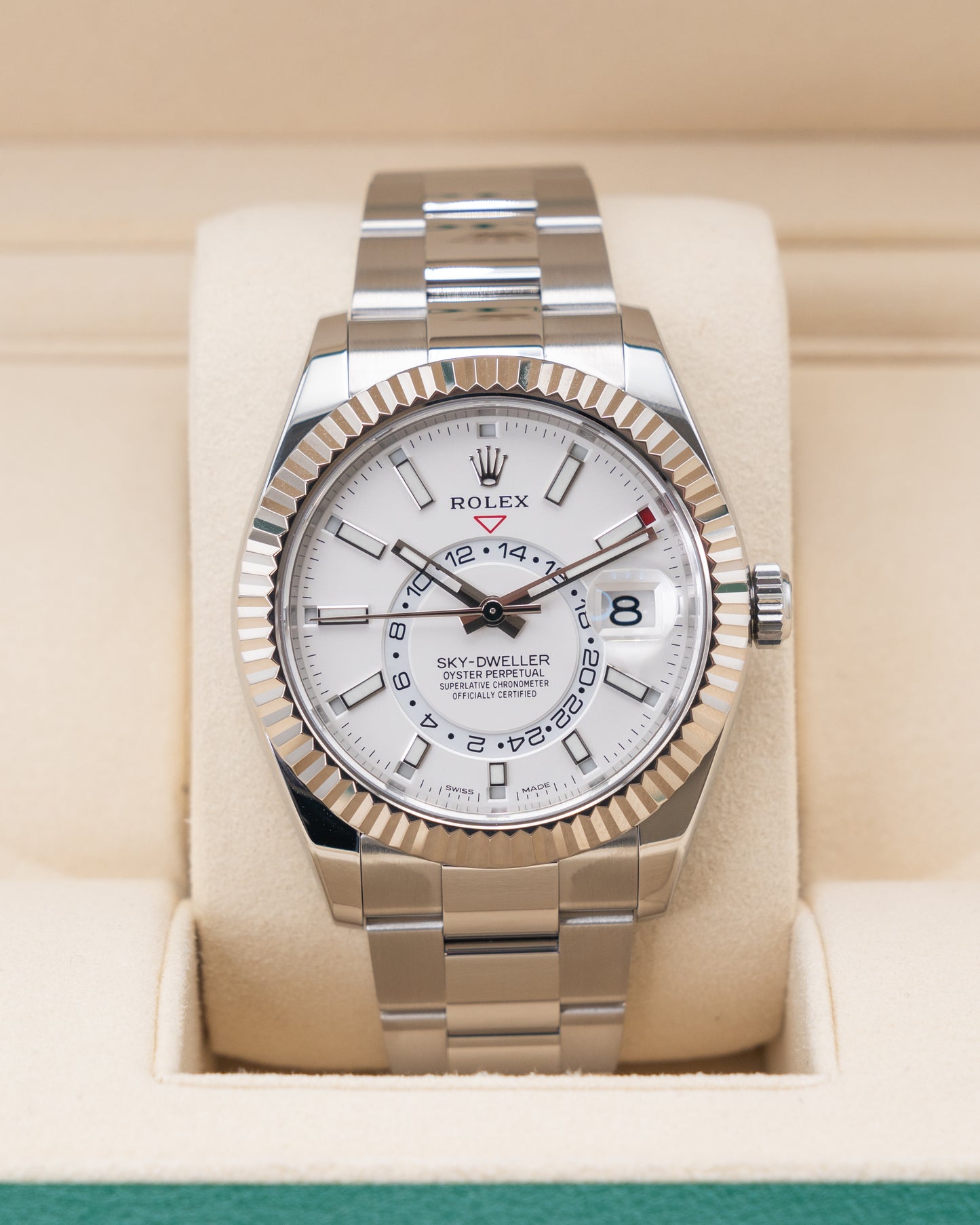 Rolex Skydweller 326934 Fluted Oyster White Dial 42mm 2018