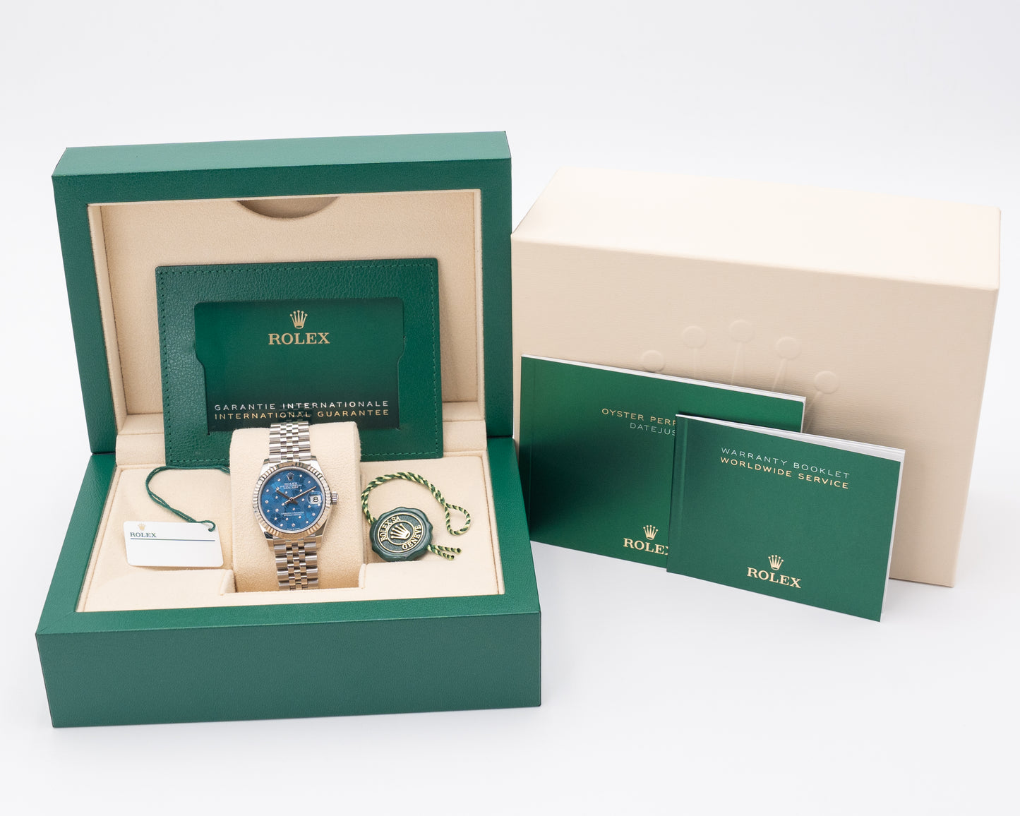 Rolex Datejust 31mm 278274 Blue Floral Motif Diamond Dial Fluted Jubilee 2022