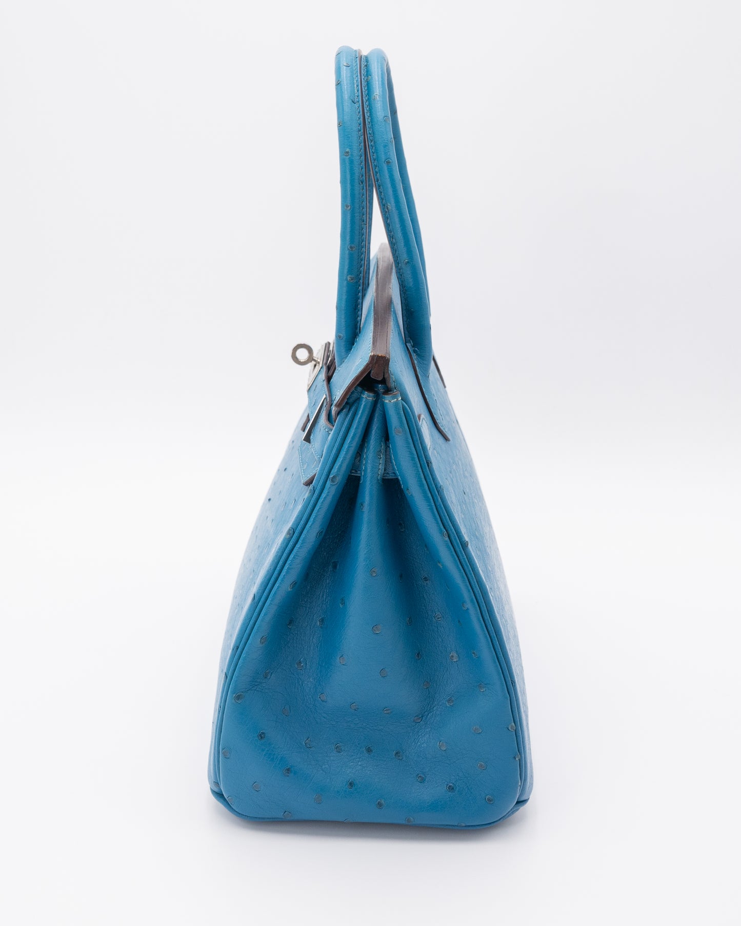 Hermes Blue Ostrich Birkin 30