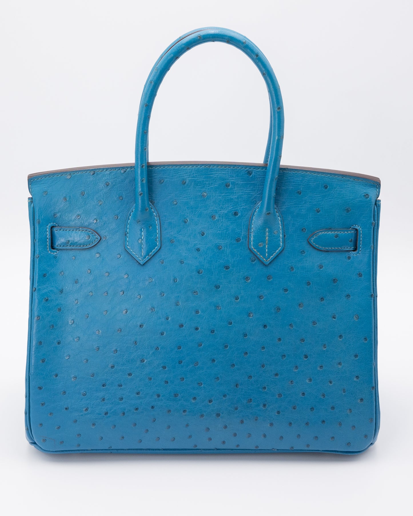 Hermes Blue Ostrich Birkin 30