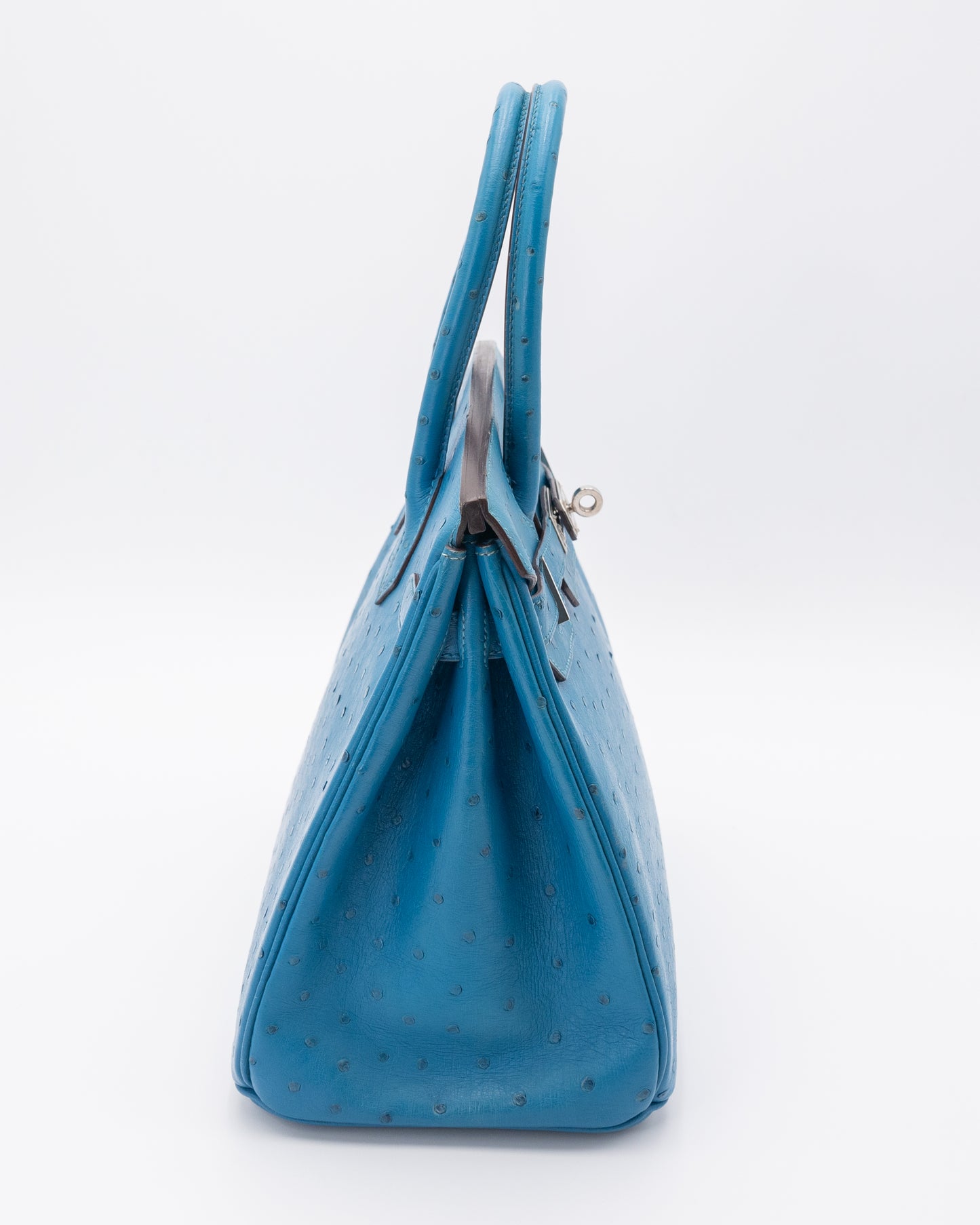 Hermes Blue Ostrich Birkin 30