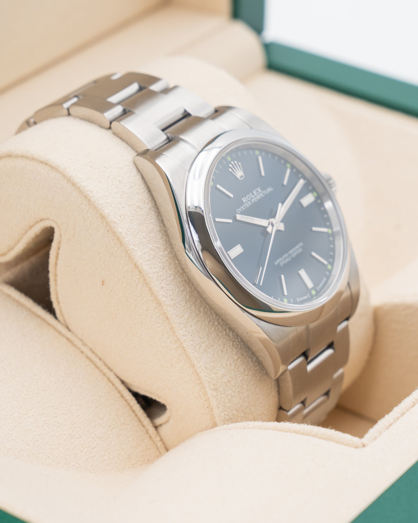 Rolex Oyster Perpetual 114300 Blue Dial 39mm 2017