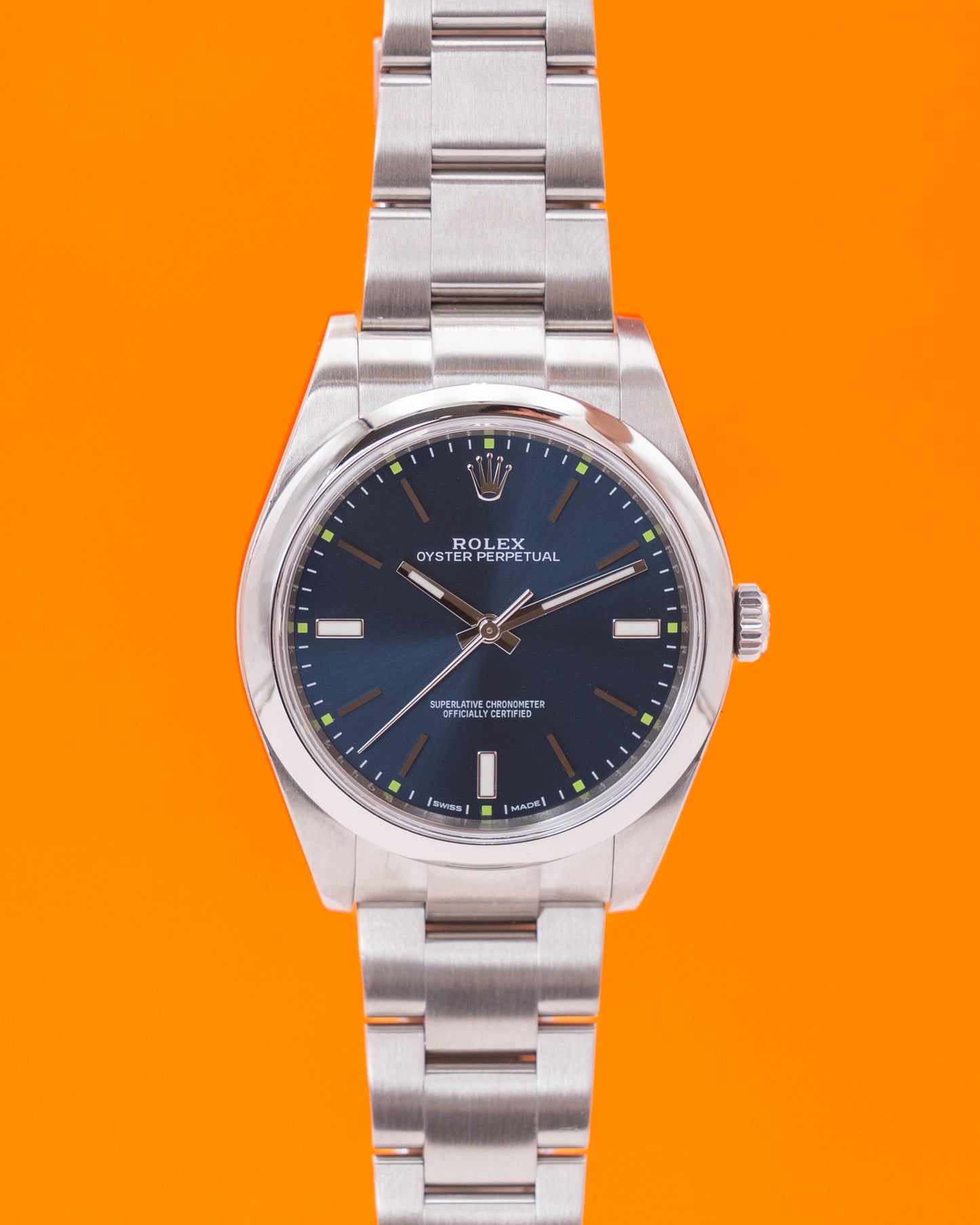 Rolex Oyster Perpetual 114300 Blue Dial 39mm 2017