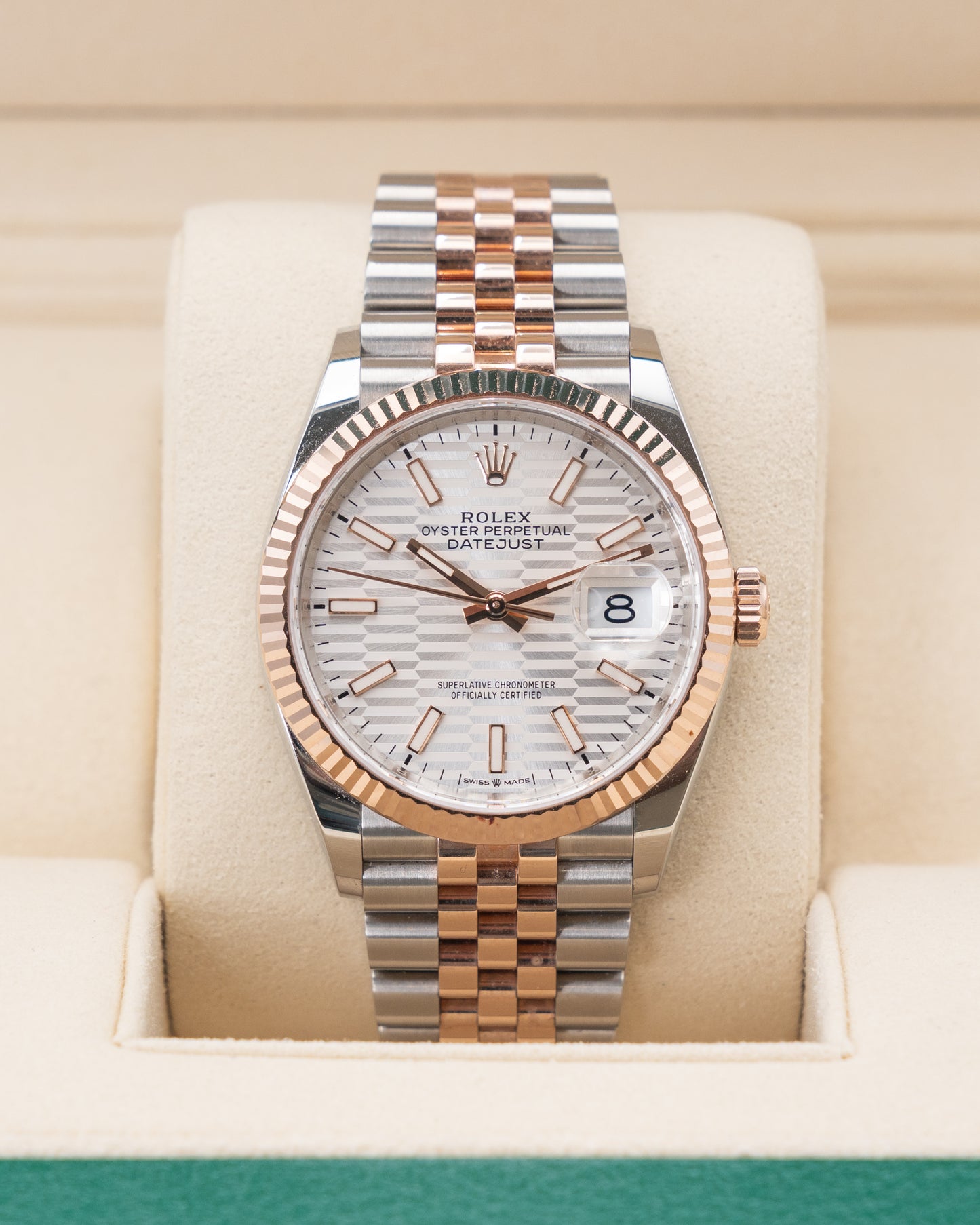 Rolex Datejust 36mm 126231-0033 Motif Dial Two Tone Rose on Jubilee 2022