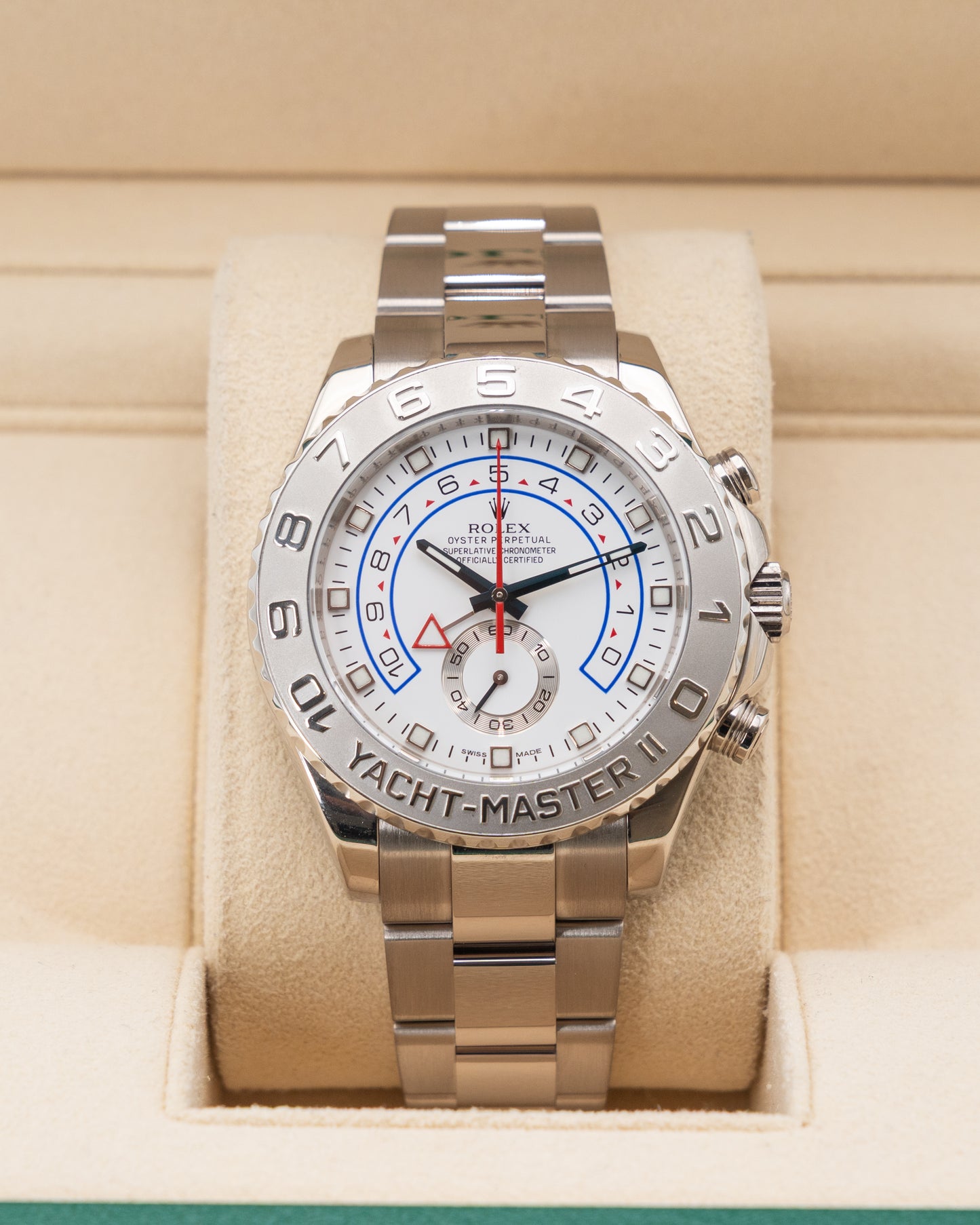 Rolex Yachtmaster 44mm 116689 White Gold and Platinum White Dial