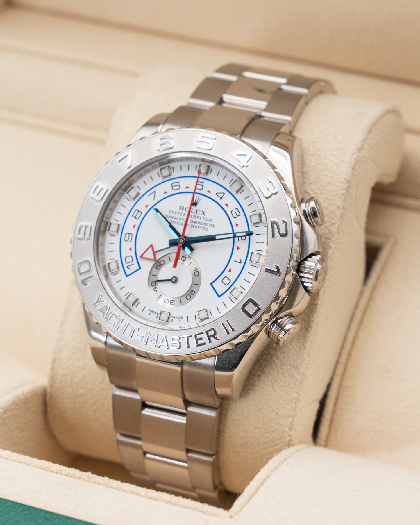 Rolex Yachtmaster 44mm 116689 White Gold and Platinum White Dial