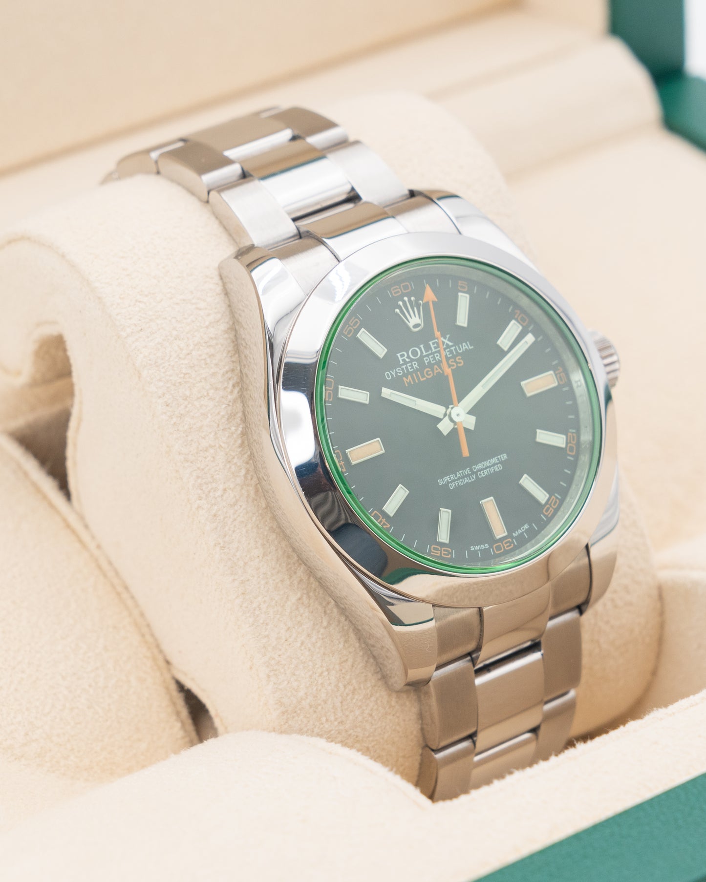 Rolex Milgauss 40mm 116400GV Black Dial Green Crystal 2011