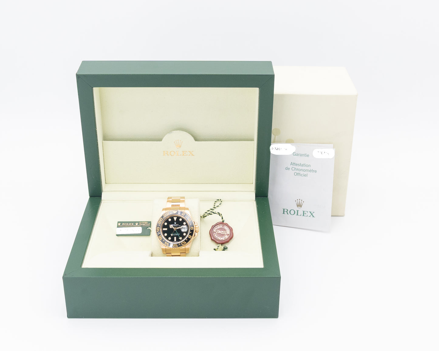 Rolex GMT Master II 40mm 116718 Yellow Gold Black Dial 2006