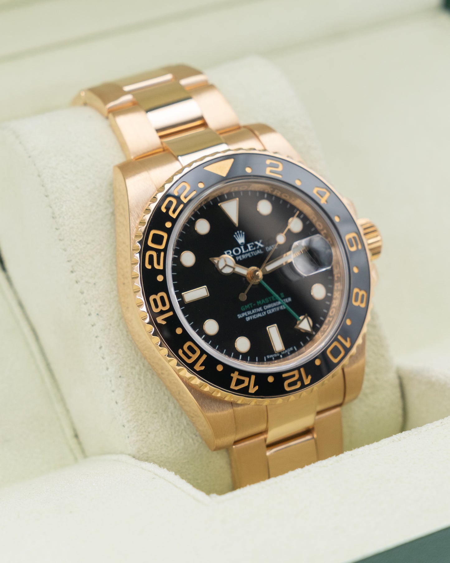 Rolex GMT Master II 40mm 116718 Yellow Gold Black Dial 2006