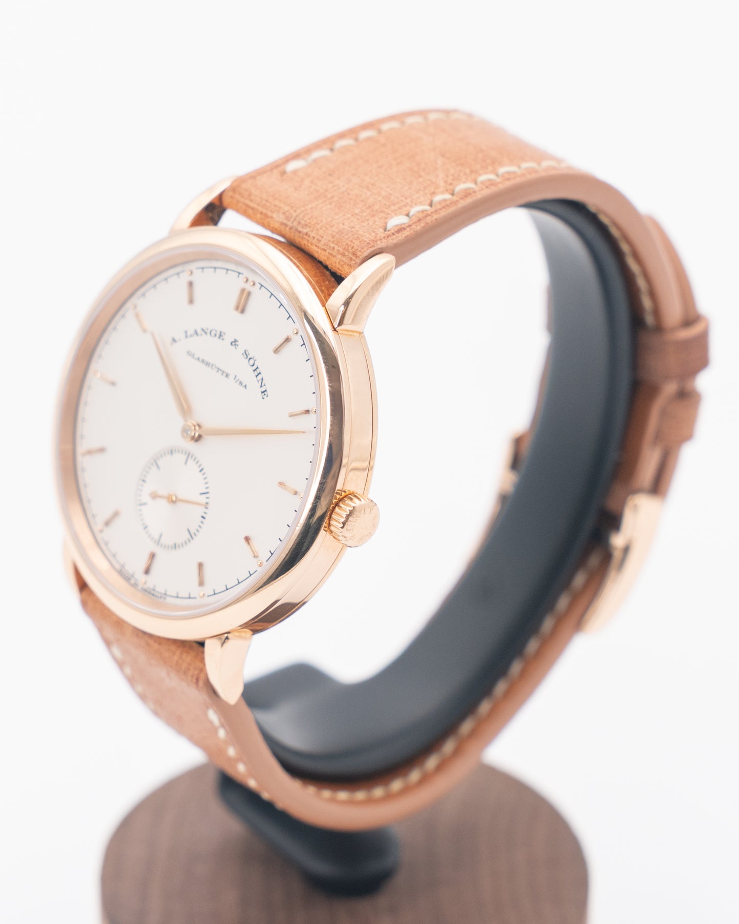A. Lange & Sohne 37mm 216.021 Saxonia Yellow Gold Silver Dial