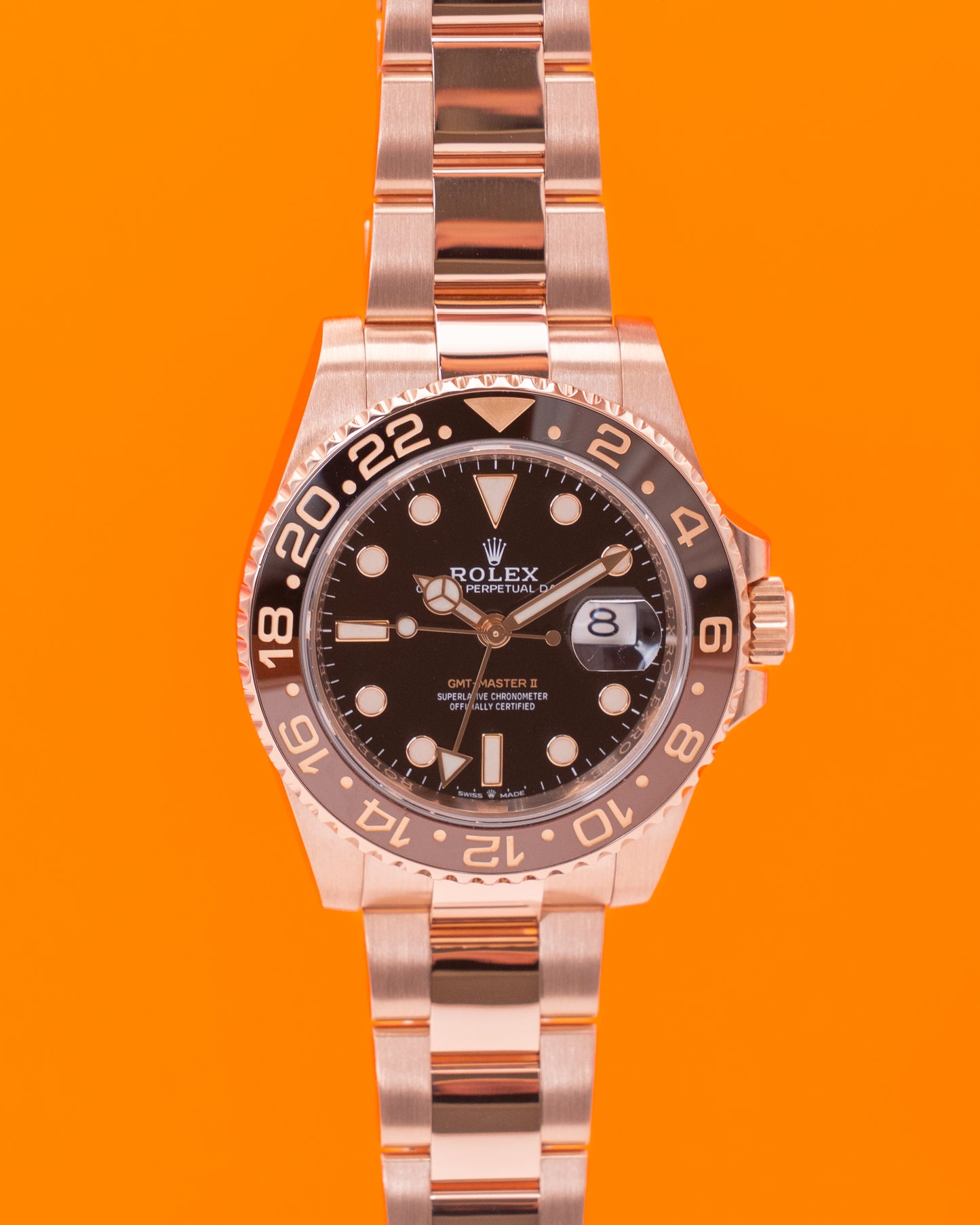Rolex GMT Master II 40mm 126715CHNR Rose Gold Rootbeer 2019