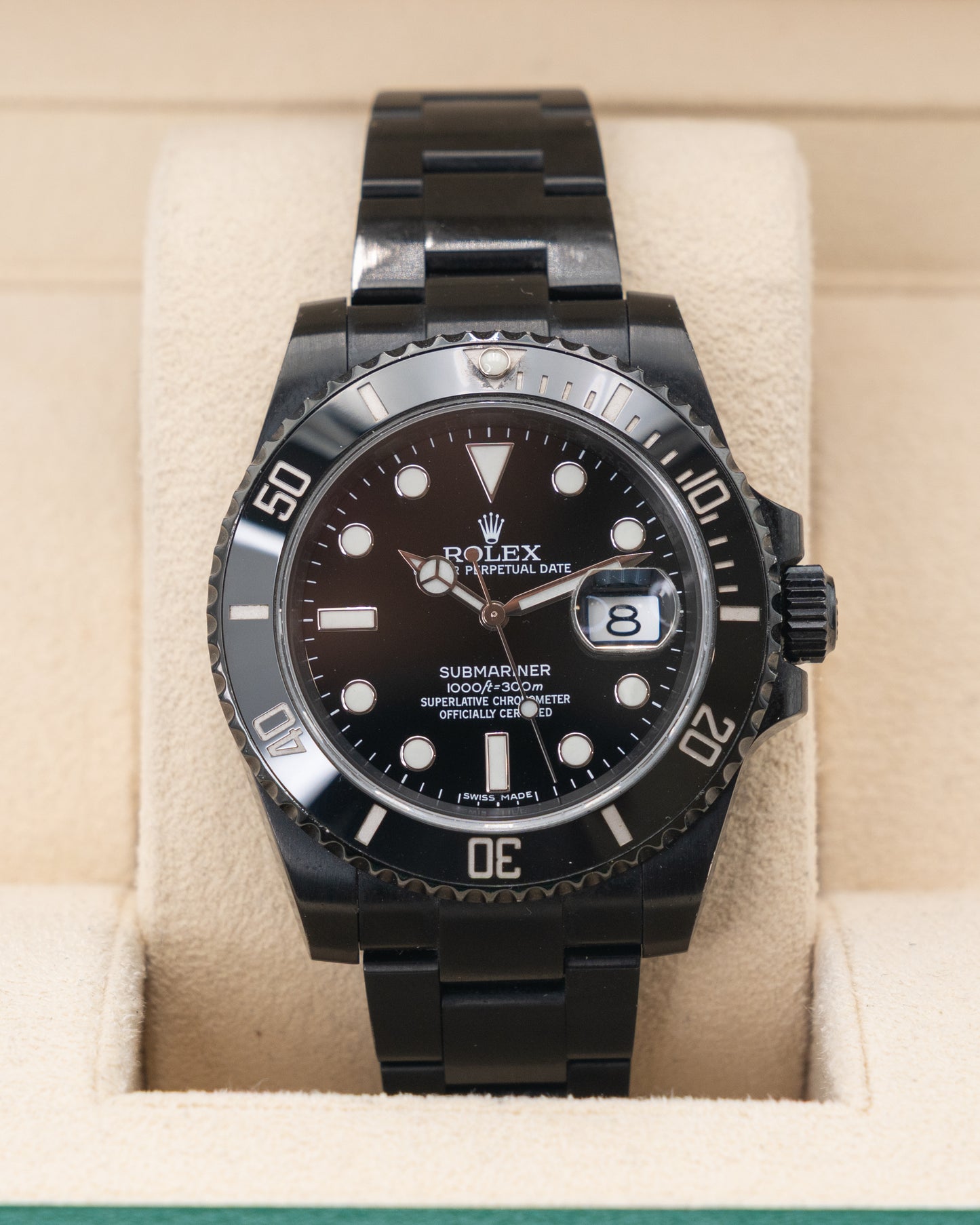 DLC Coated Rolex Submariner Date 40mm 116610LN Black 2017