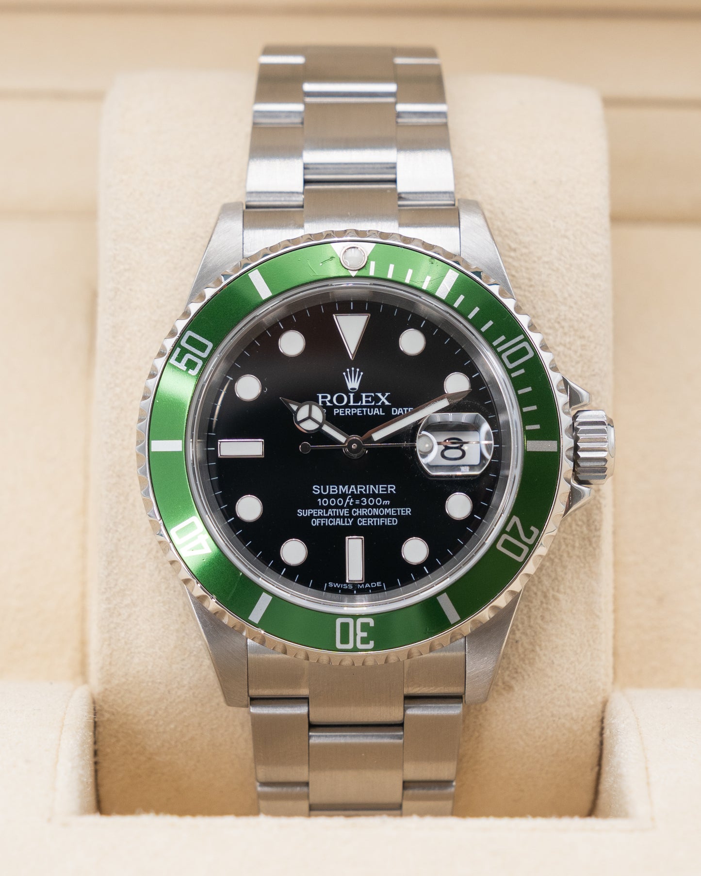 Rolex Submariner Date 40mm 16610V Kermit 2007