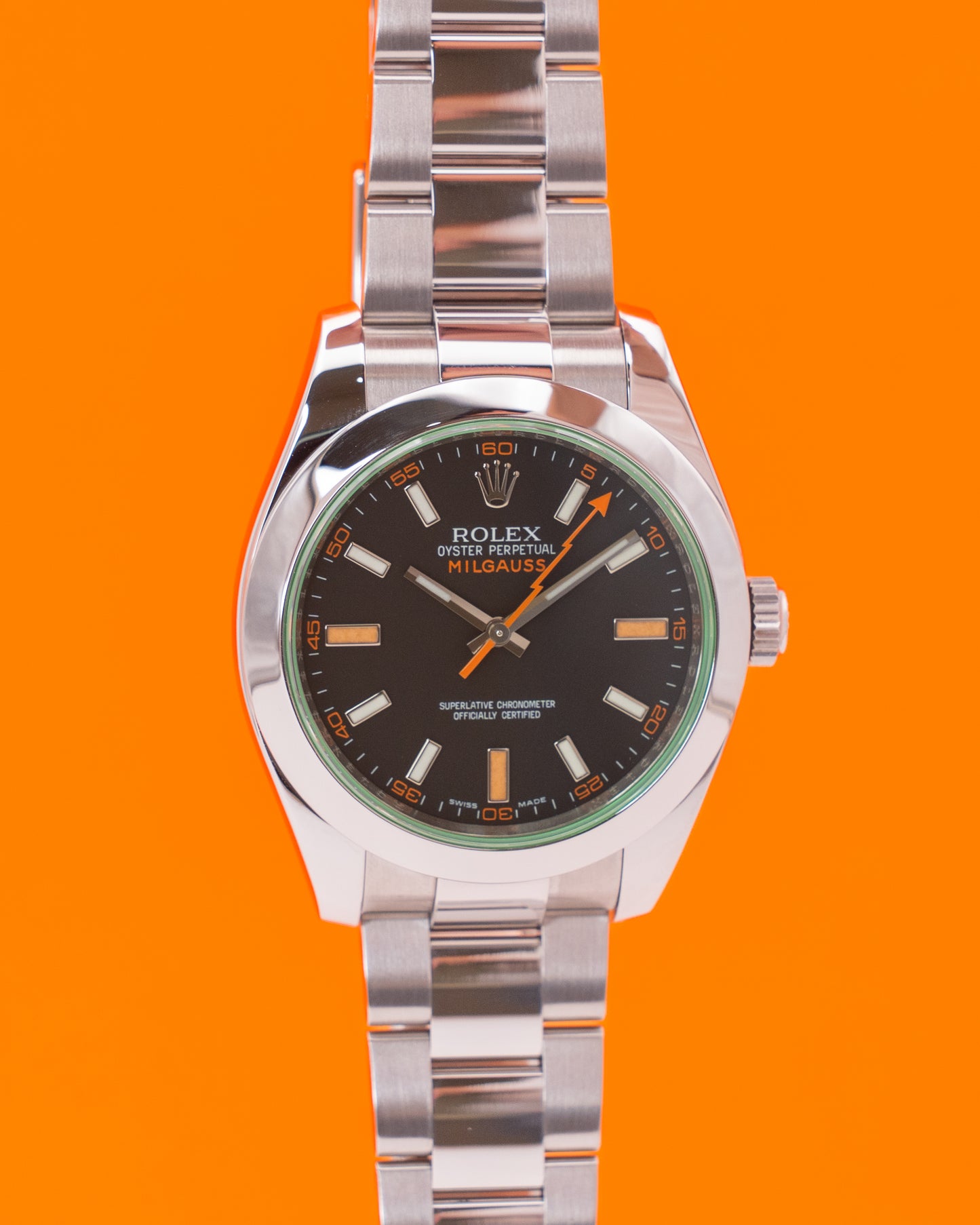 Rolex Milgauss 40mm 116400V Black Dial Green Crystal 2011