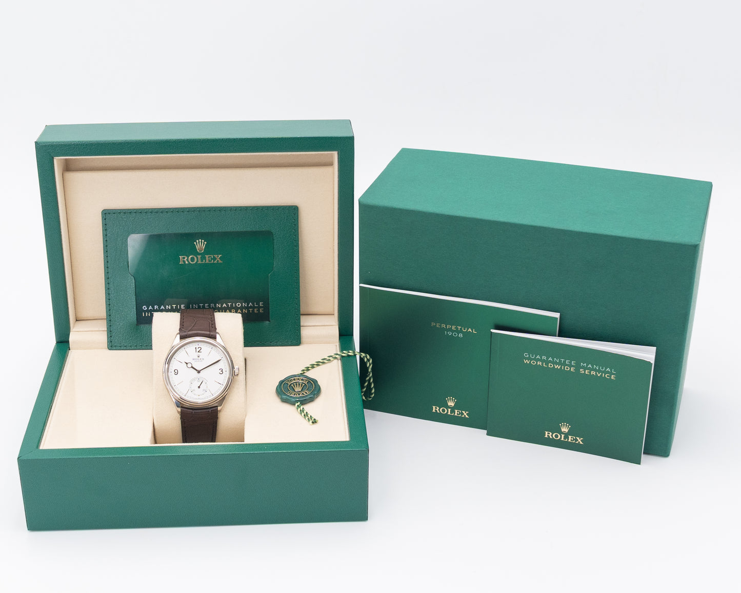 UNWORN 2025 WITH STICKERS Rolex 1908 39mm 52509 White Gold White Dial 2025