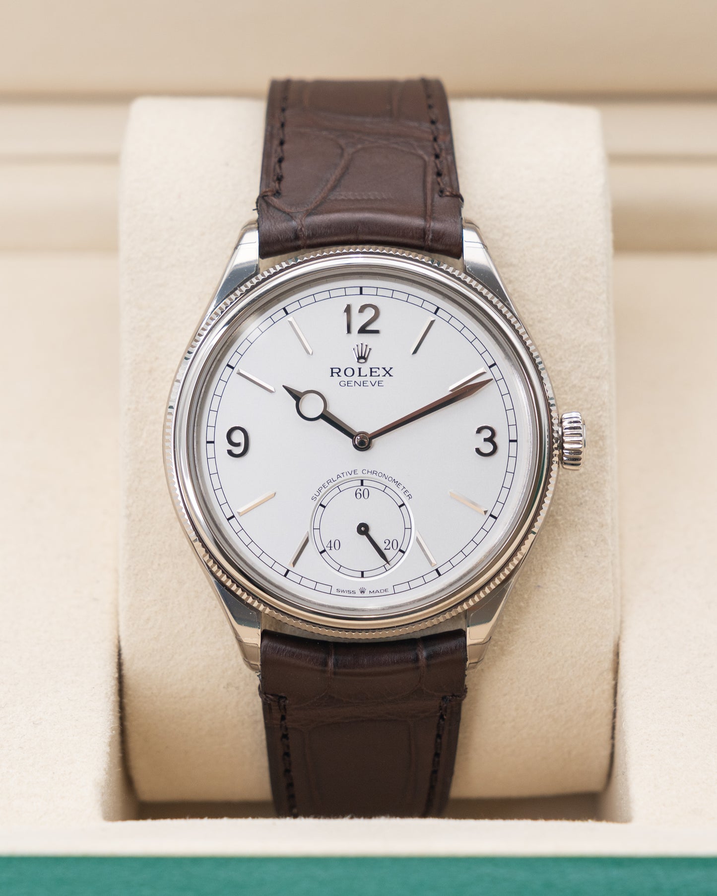 UNWORN 2025 WITH STICKERS Rolex 1908 39mm 52509 White Gold White Dial 2025