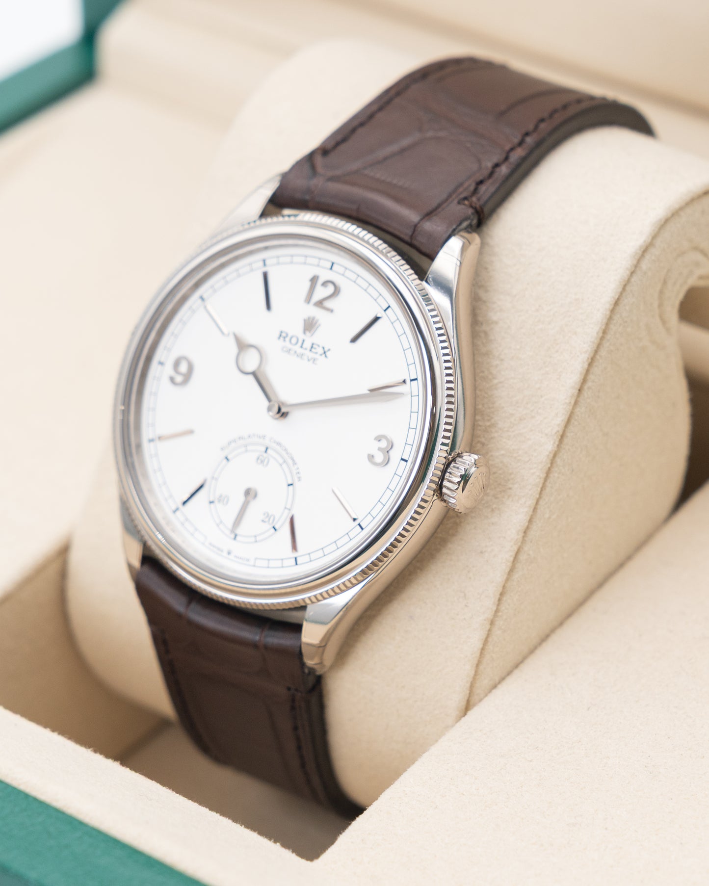 UNWORN 2025 WITH STICKERS Rolex 1908 39mm 52509 White Gold White Dial 2025