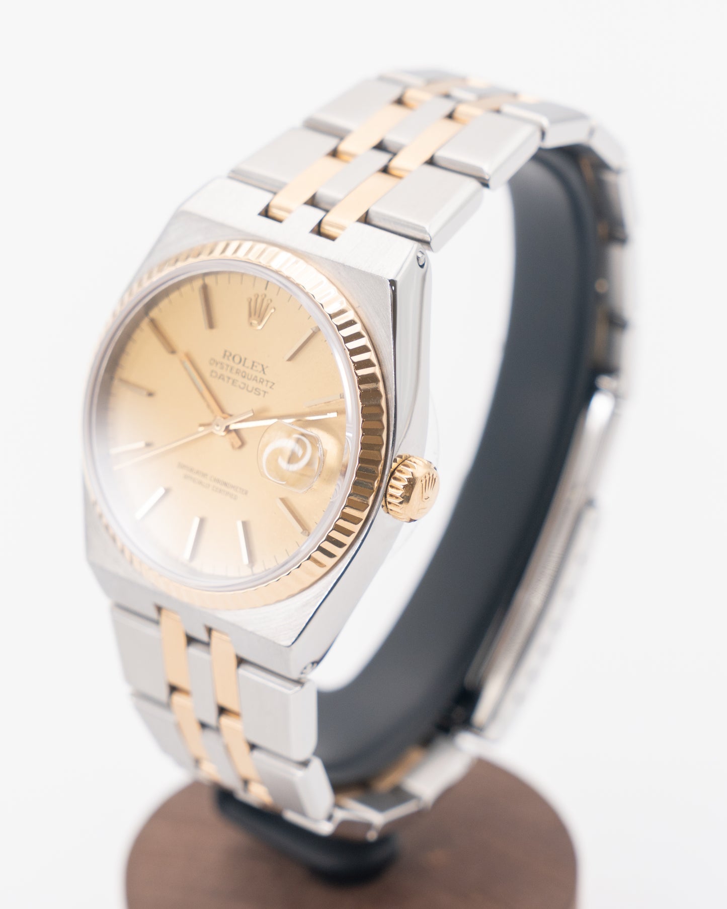 Rolex Datejust Oysterquartz 17013 Two Tone Champagne
