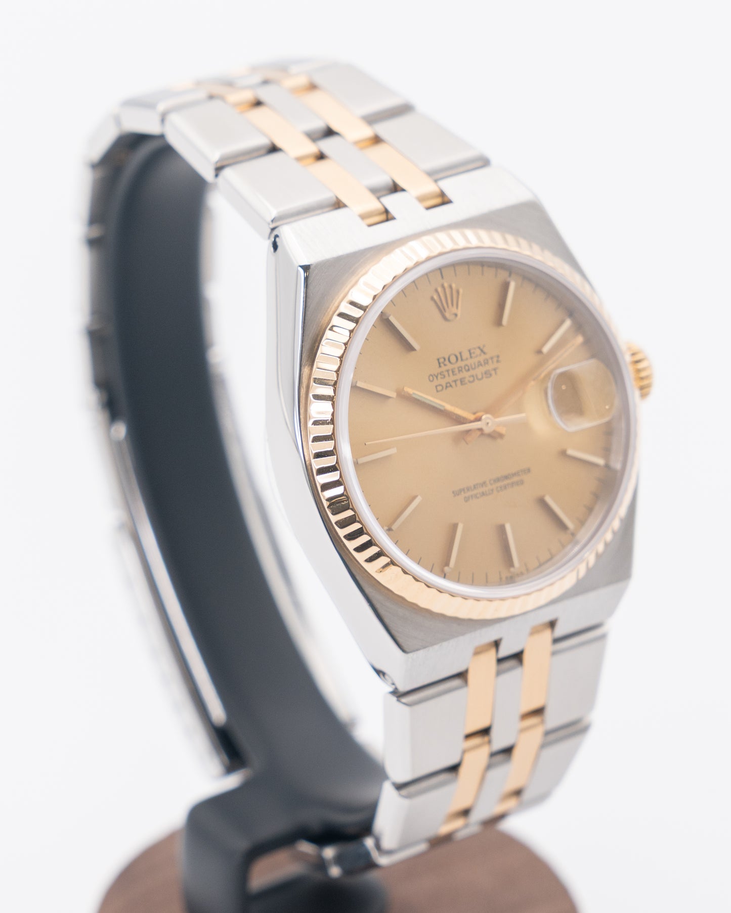 Rolex Datejust Oysterquartz 17013 Two Tone Champagne