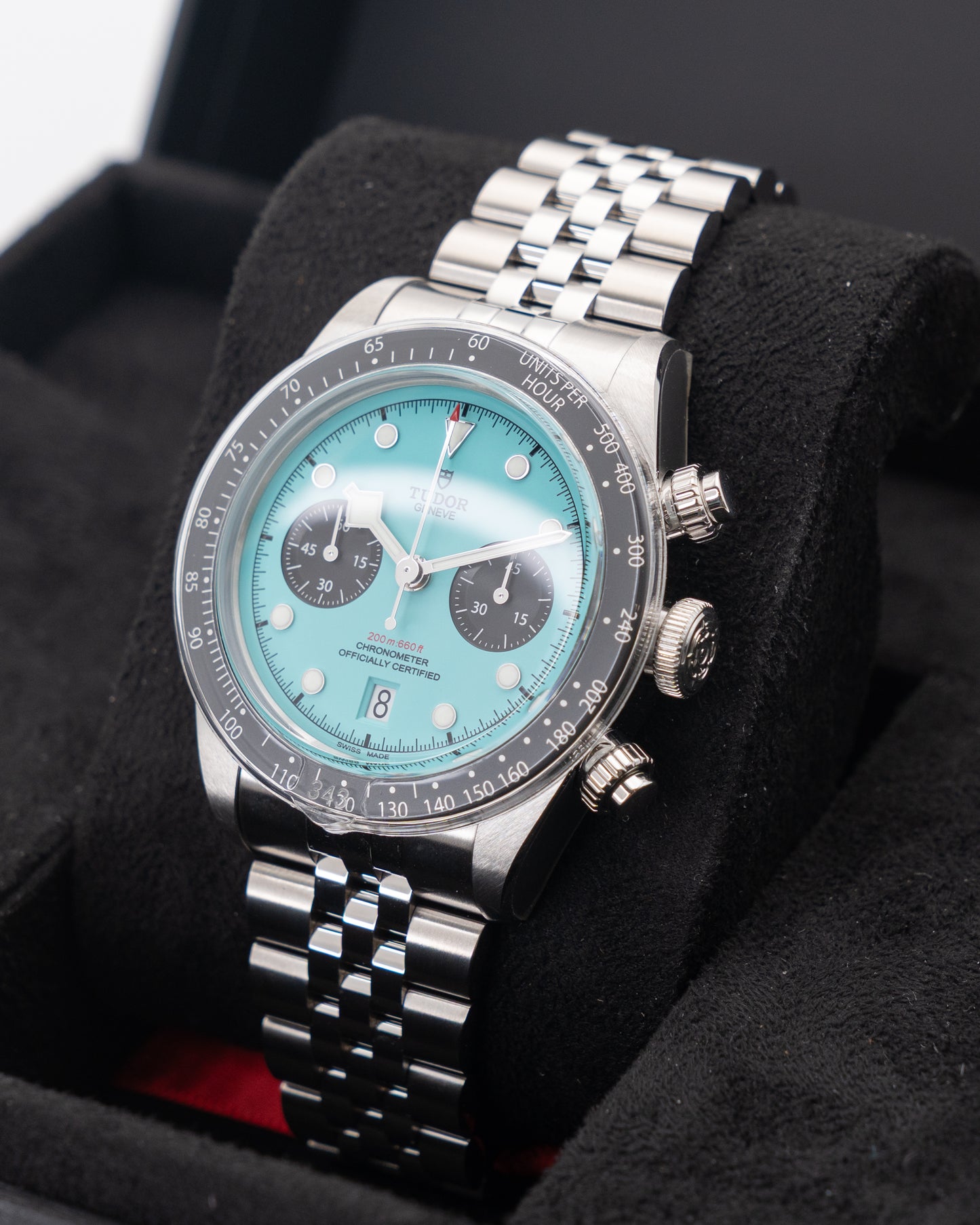 UNWORN Tudor Black Bay Chrono 41mm 79360N-0024 Flamingo Blue on Jubilee 2025