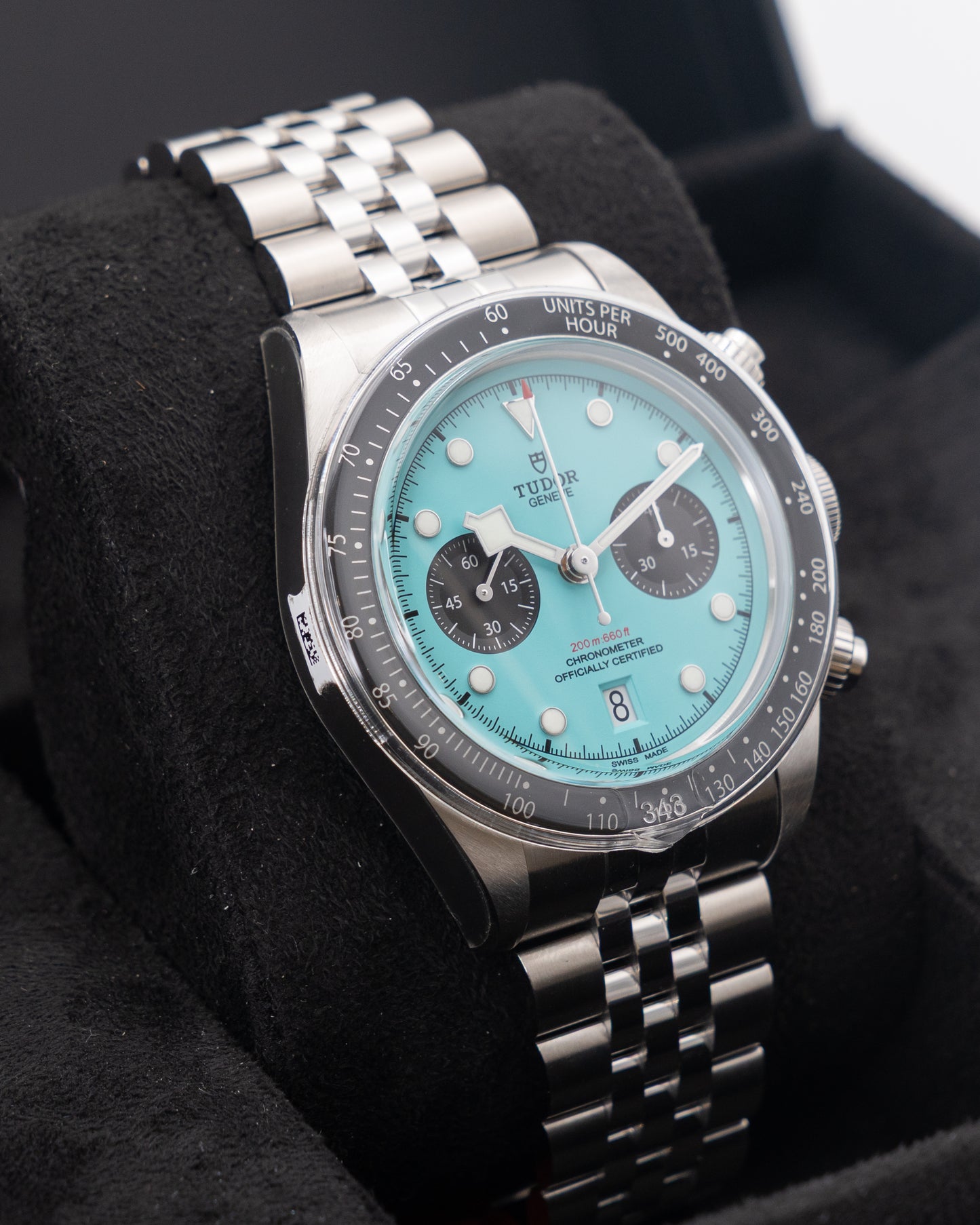UNWORN Tudor Black Bay Chrono 41mm 79360N-0024 Flamingo Blue on Jubilee 2025
