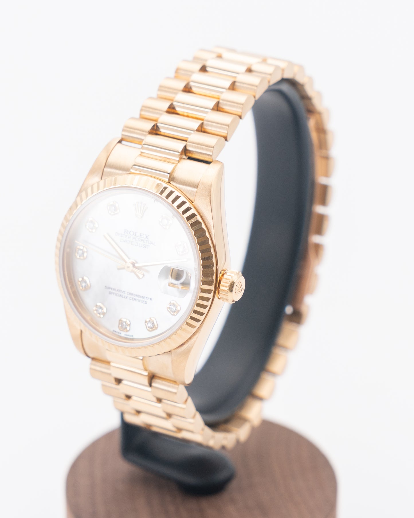 Rolex Datejust 31mm 68278 Yellow Gold MOP Diamond Dial Presidential Bracelet 1995