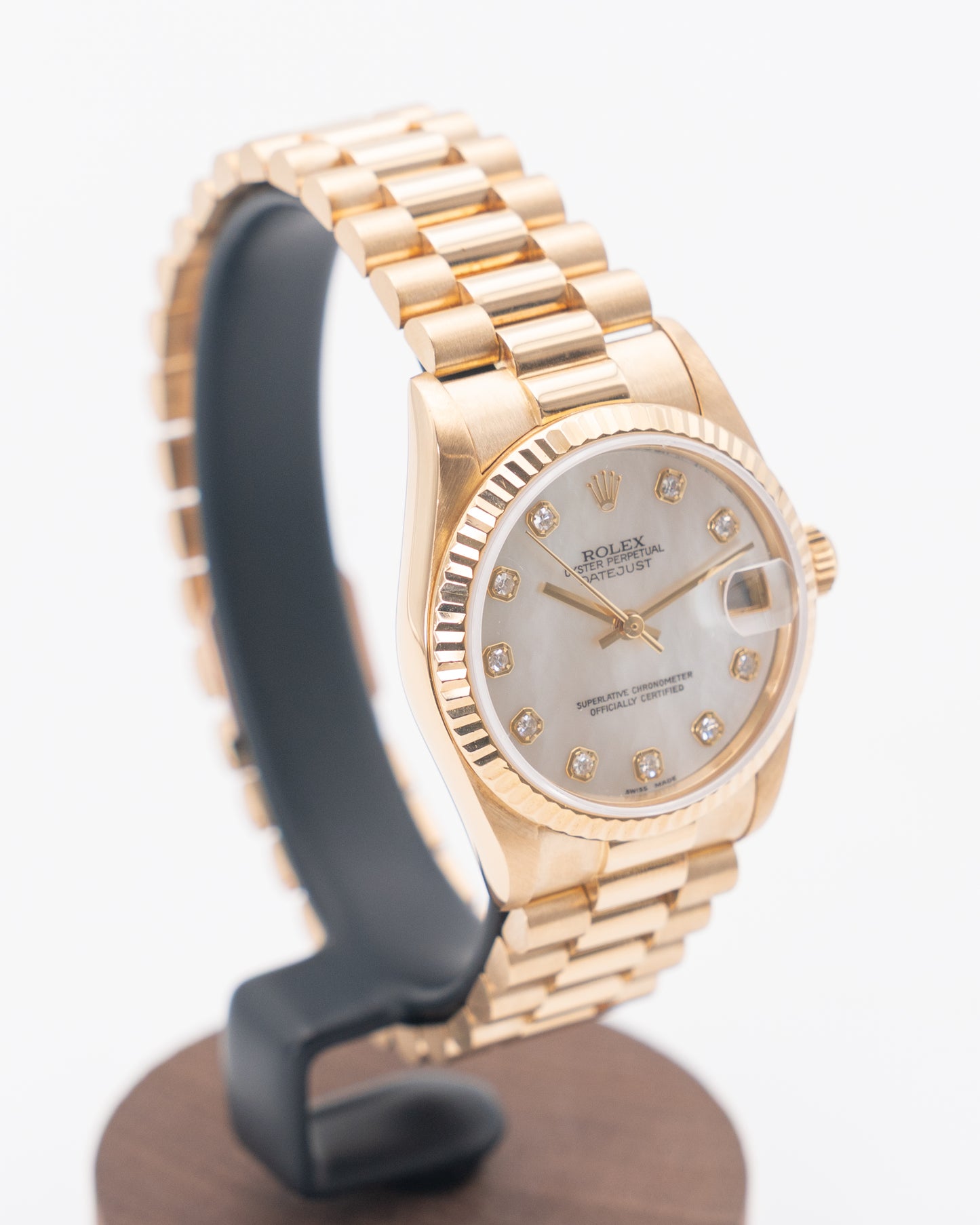 Rolex Datejust 31mm 68278 Yellow Gold MOP Diamond Dial Presidential Bracelet 1995